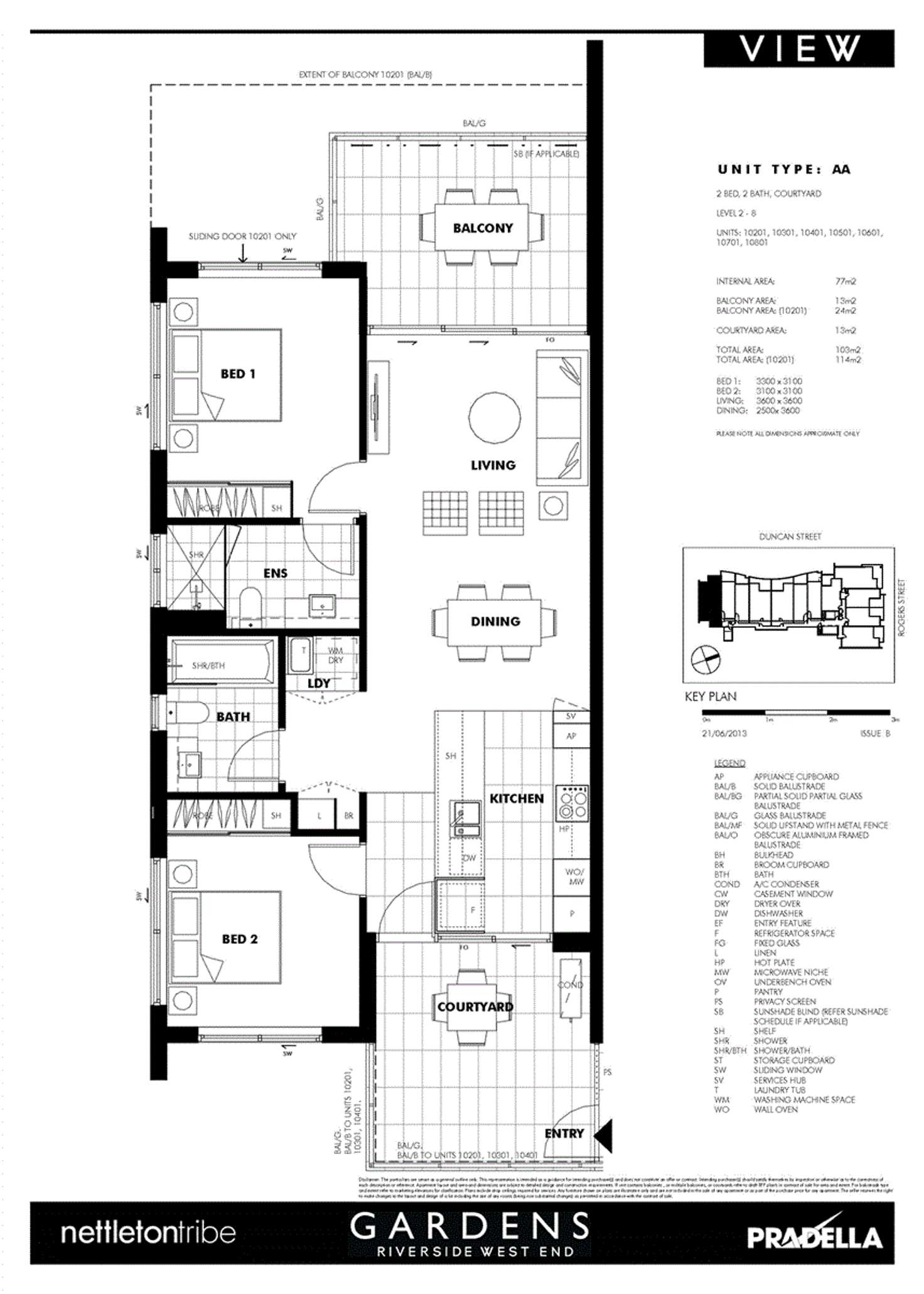 Floorplan of Homely apartment listing, 10201/30 Duncan Street, West End QLD 4101