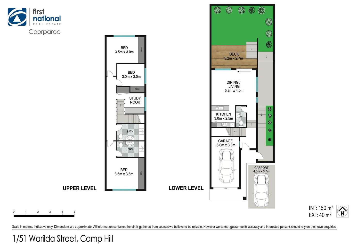 Floorplan of Homely townhouse listing, 51 Warilda Street, Camp Hill QLD 4152
