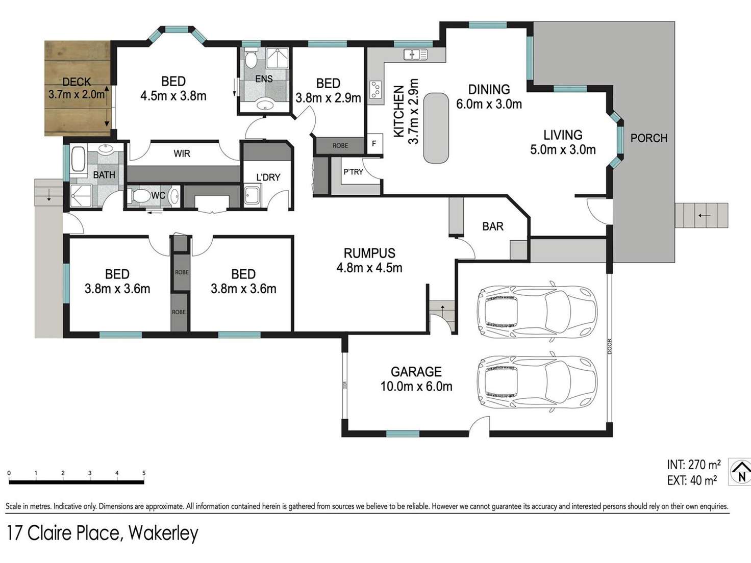 Floorplan of Homely house listing, 17 Claire Place, Wakerley QLD 4154