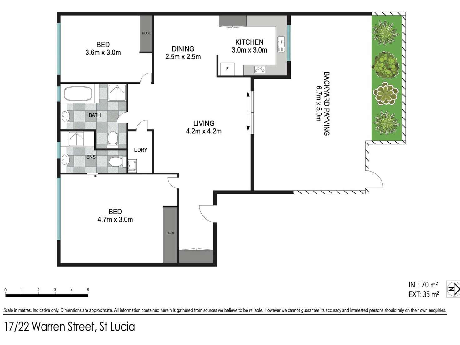 Floorplan of Homely apartment listing, 17/22 Warren Street, St Lucia QLD 4067