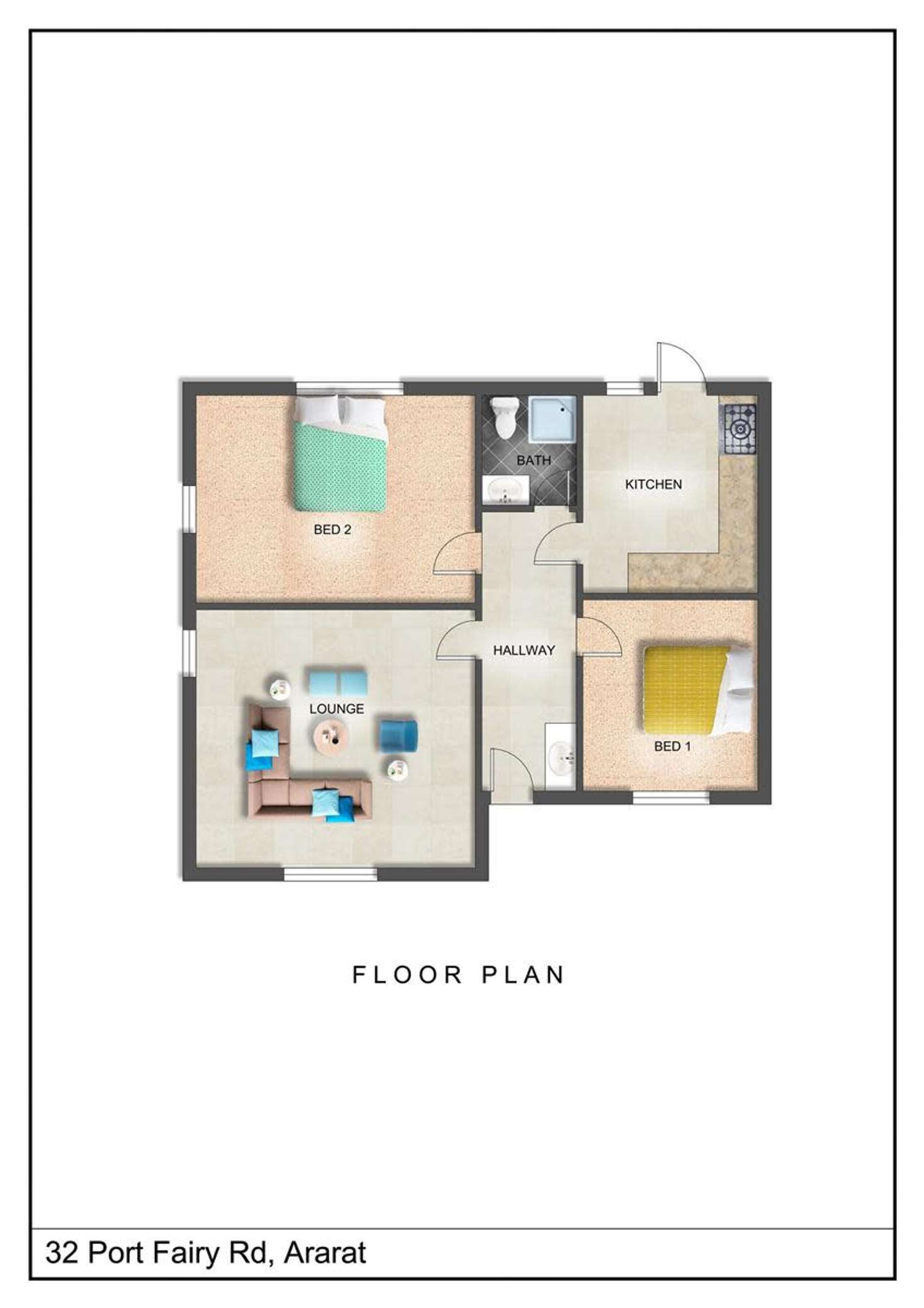 Floorplan of Homely house listing, 32 Port Fairy Road, Ararat VIC 3377