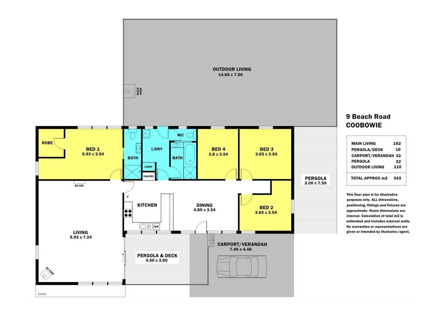 Floorplan of Homely house listing, 9 Beach Road, Coobowie SA 5583