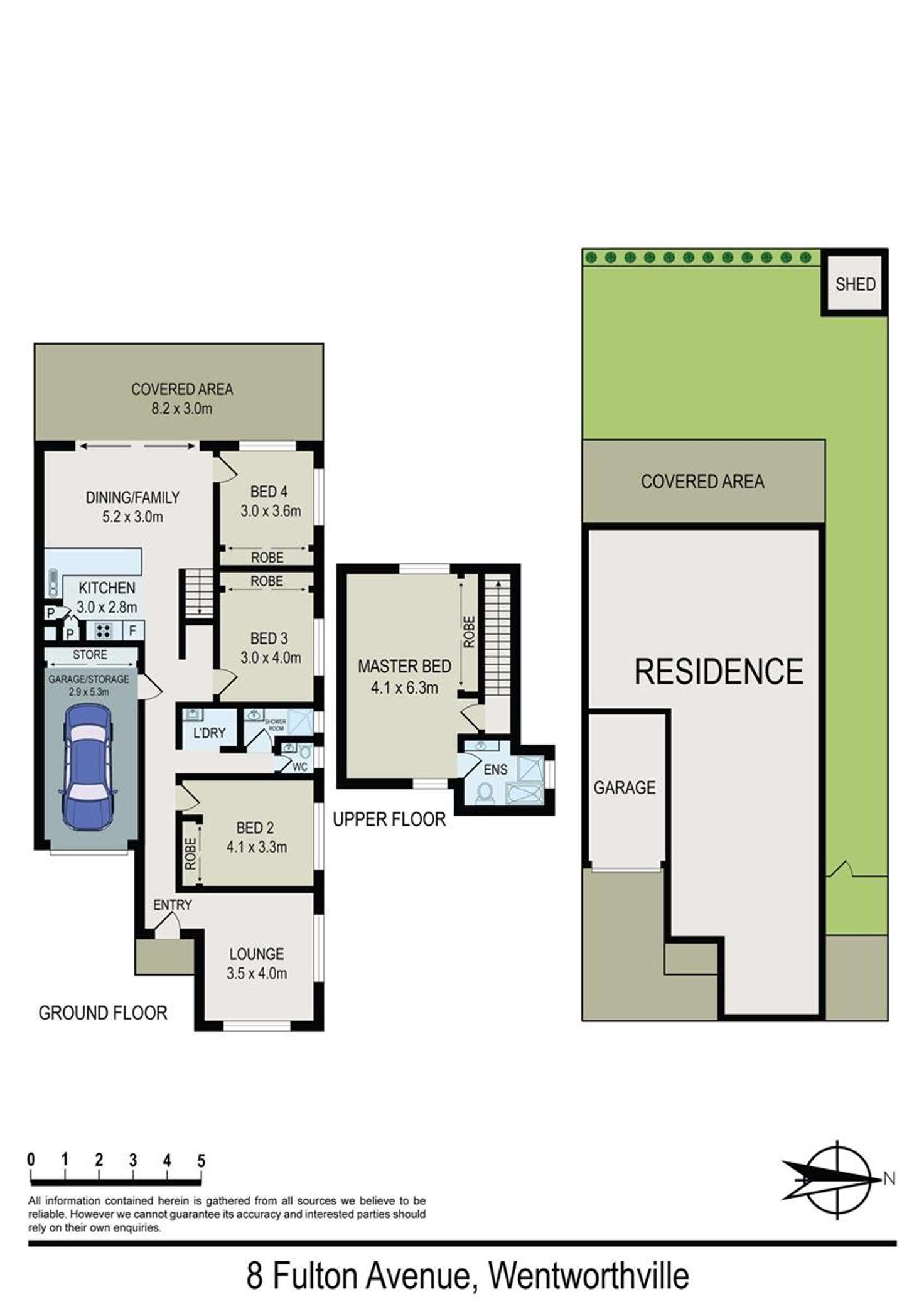 Floorplan of Homely semiDetached listing, 8 Fulton Avenue, Wentworthville NSW 2145