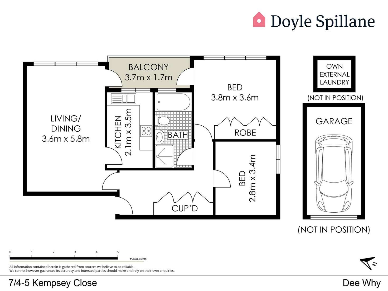 Floorplan of Homely unit listing, 7/4-5 Kempsey Close, Dee Why NSW 2099