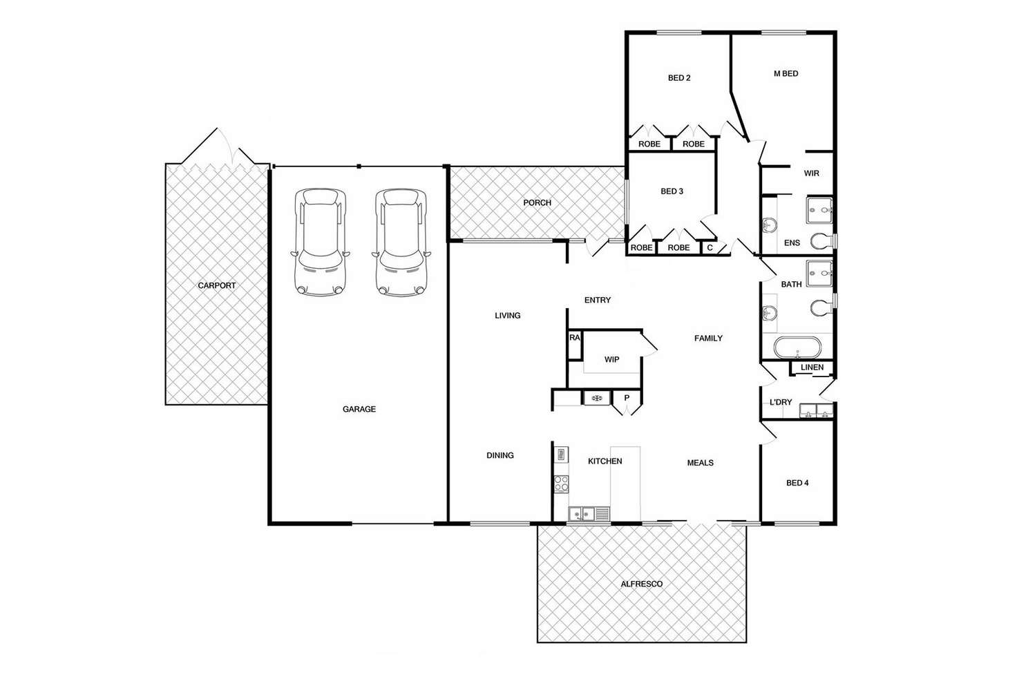 Floorplan of Homely house listing, 3 Scarborough Drive, Wodonga VIC 3690