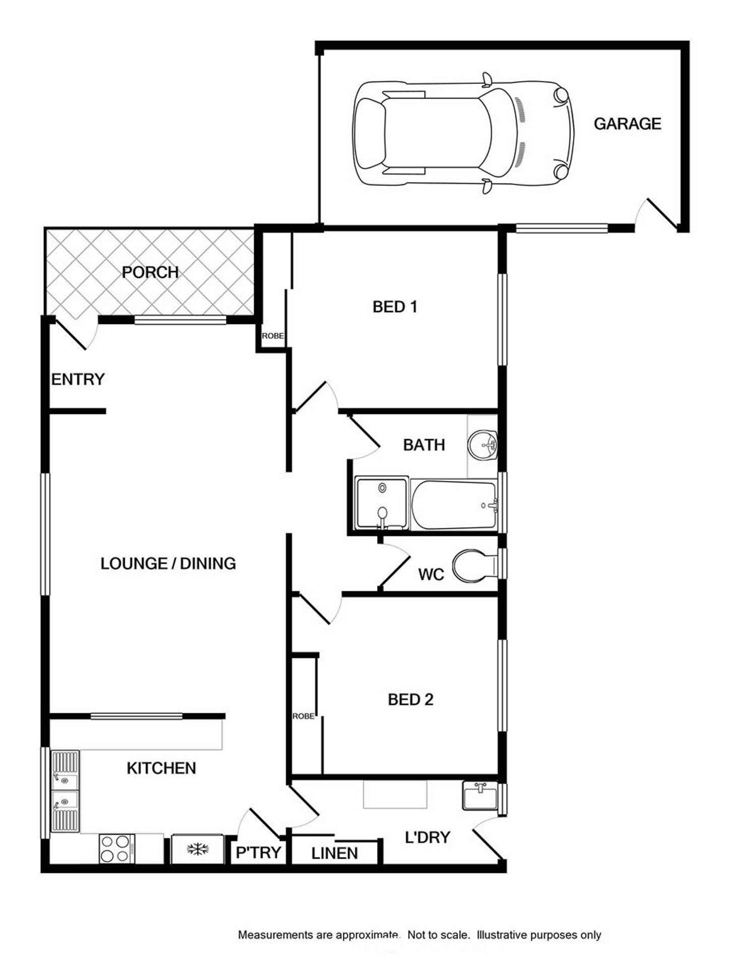Floorplan of Homely unit listing, 4/7 Conway Court, Wodonga VIC 3690