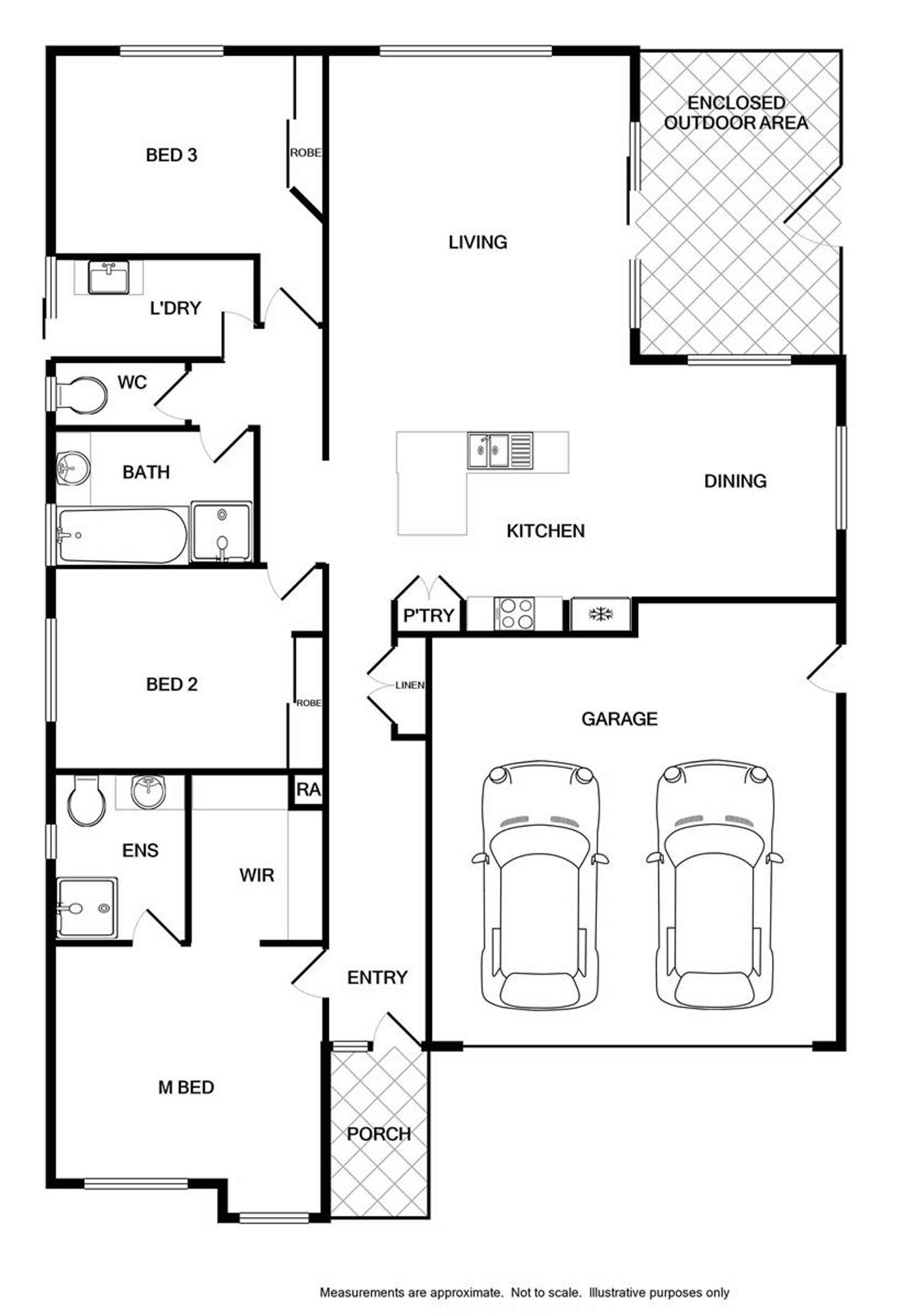 Floorplan of Homely house listing, 91 Yarralumla Drive, Wodonga VIC 3690