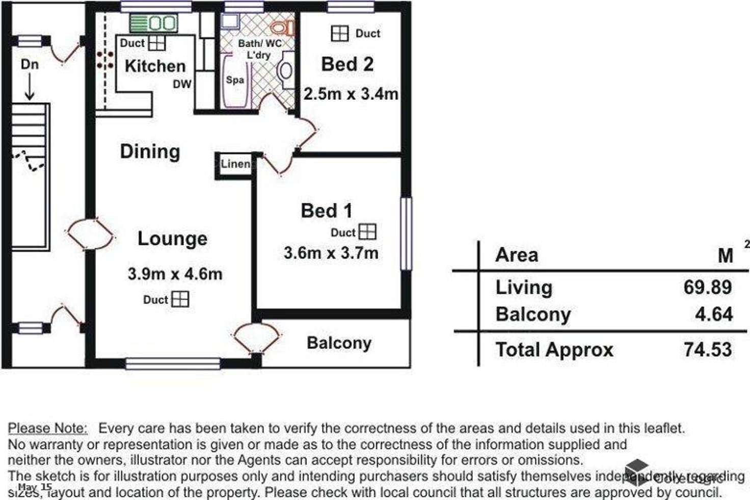 Floorplan of Homely unit listing, 6/168 Seaview Road, Henley Beach South SA 5022