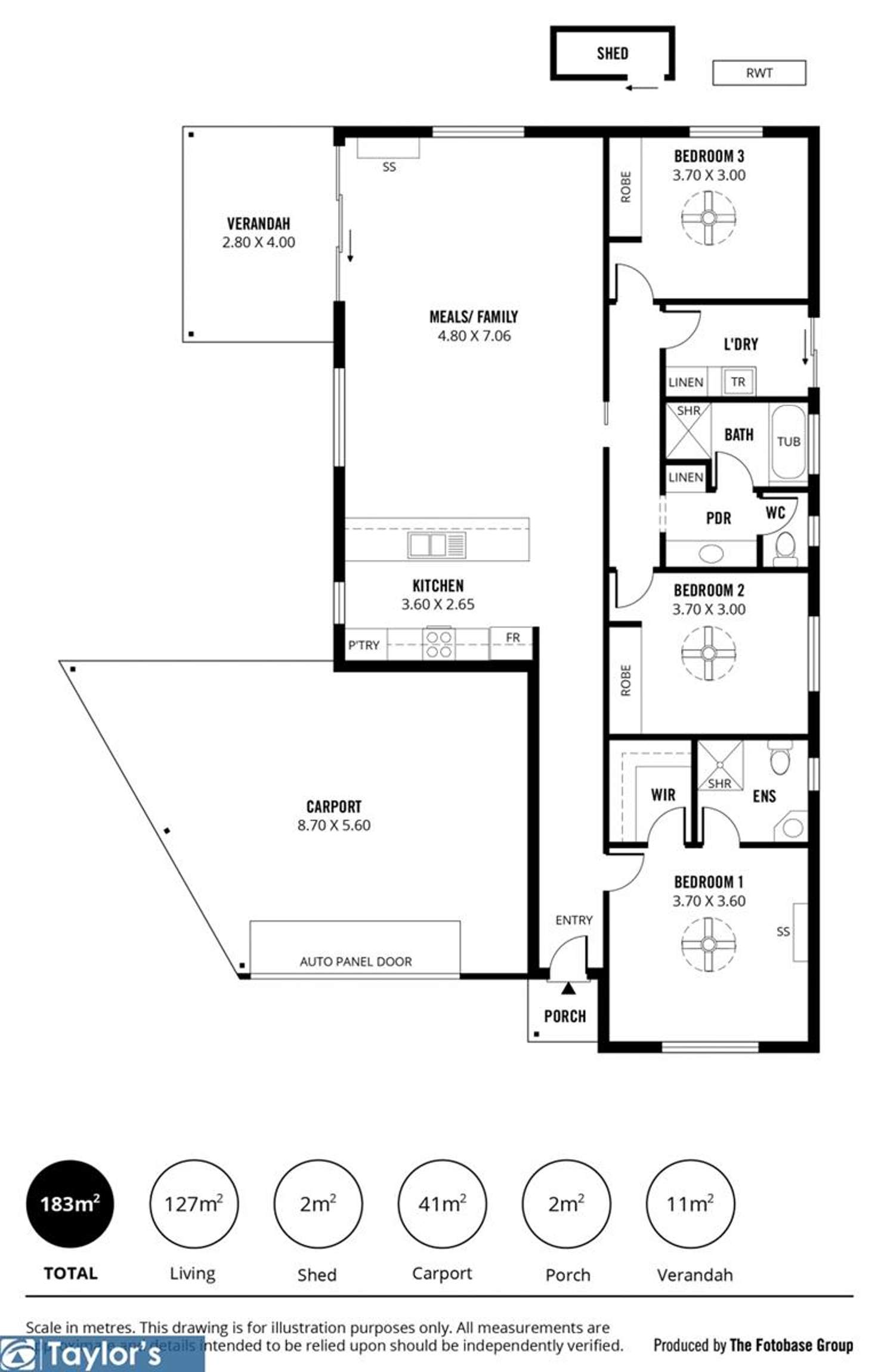 Floorplan of Homely house listing, 22B Lerida Crescent, Salisbury Downs SA 5108