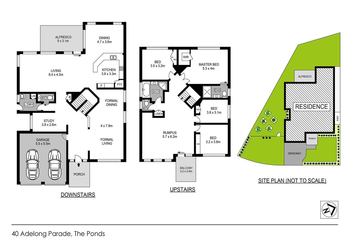 Floorplan of Homely house listing, 40 Adelong Parade, The Ponds NSW 2769