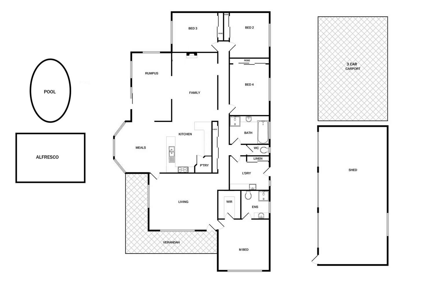 Floorplan of Homely house listing, 28 John R Hodgson Drive, Yackandandah VIC 3749