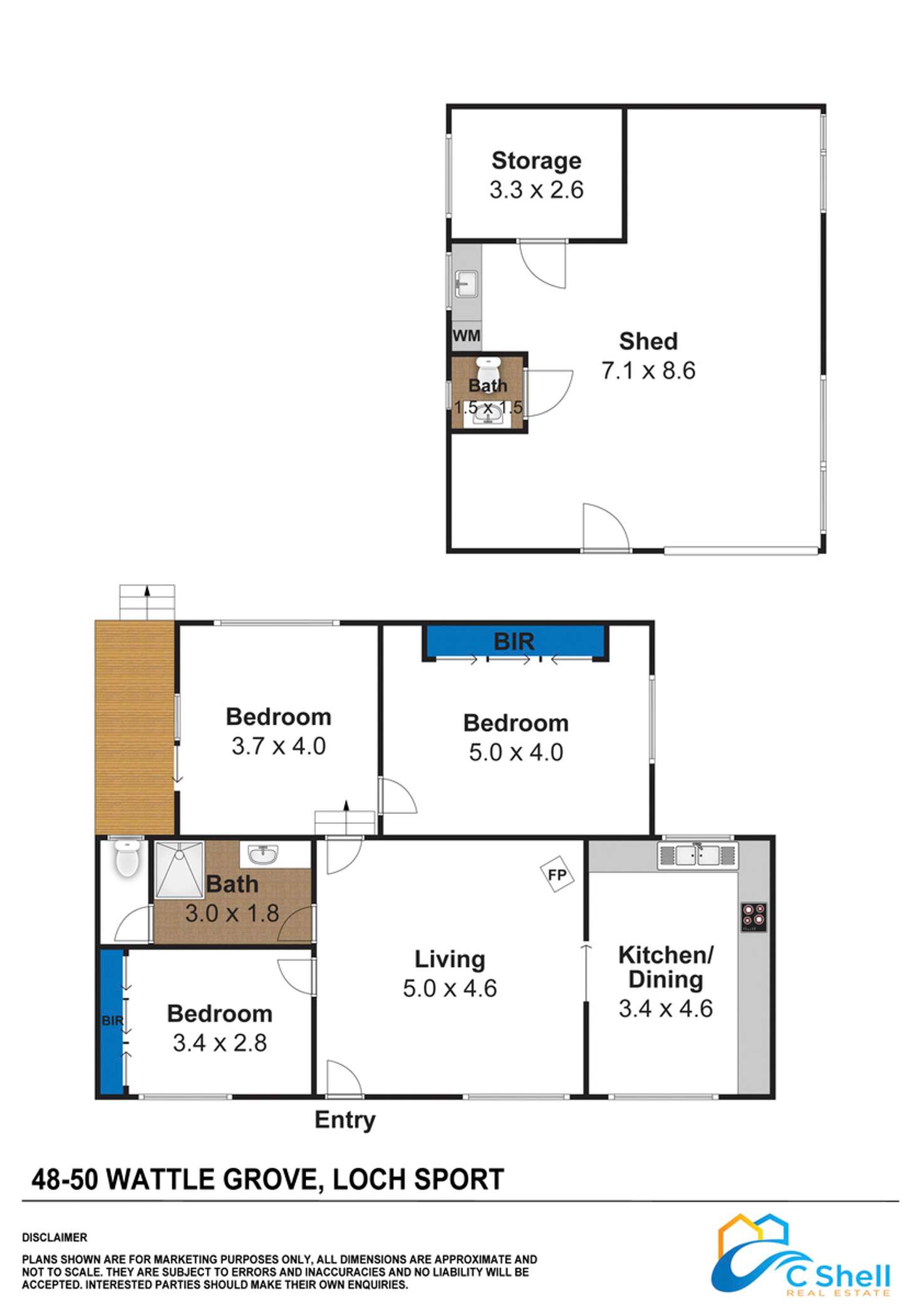 Floorplan of Homely house listing, 48 Wattle Grove, Loch Sport VIC 3851