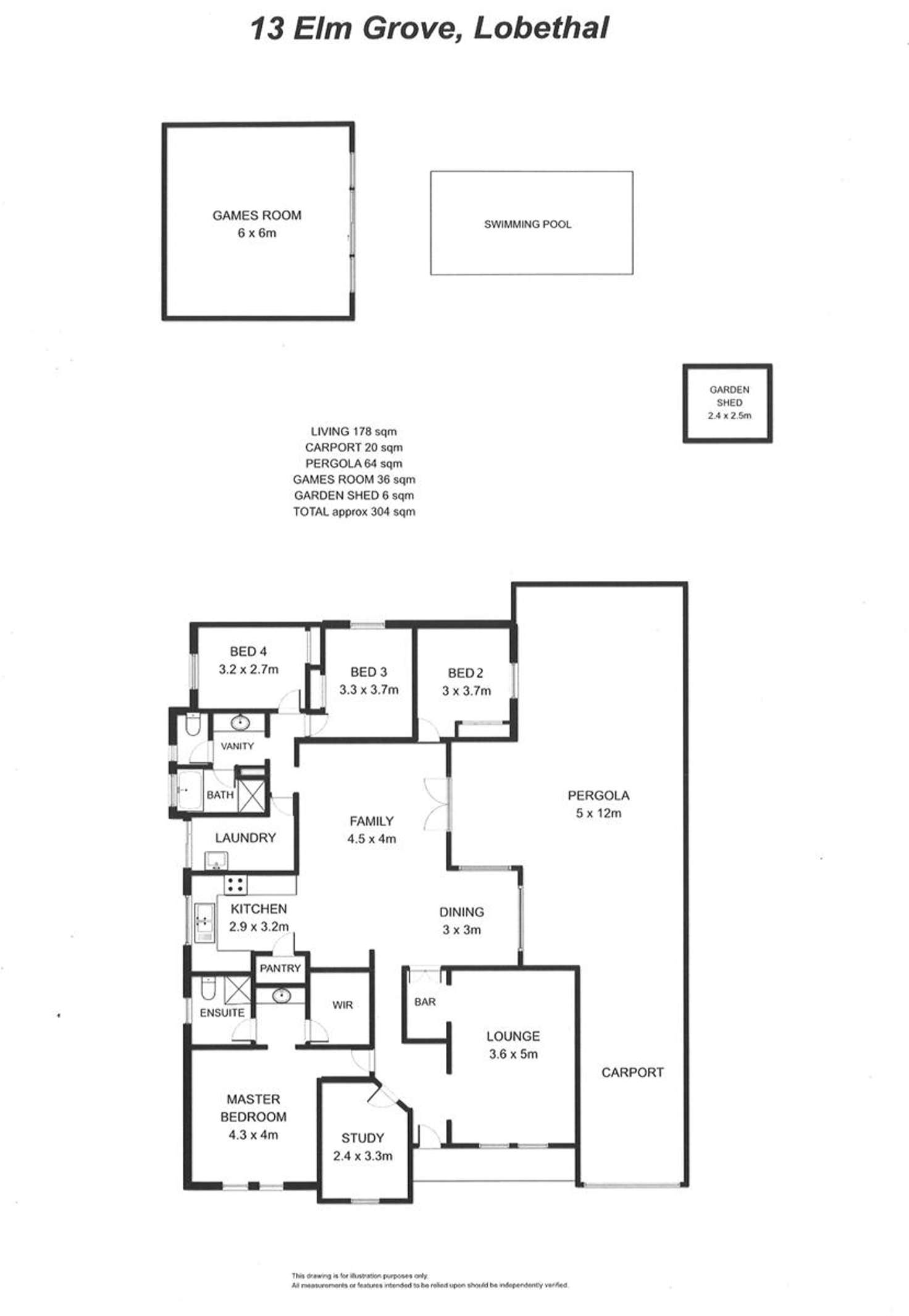 Floorplan of Homely house listing, 13 Elm Grove, Lobethal SA 5241
