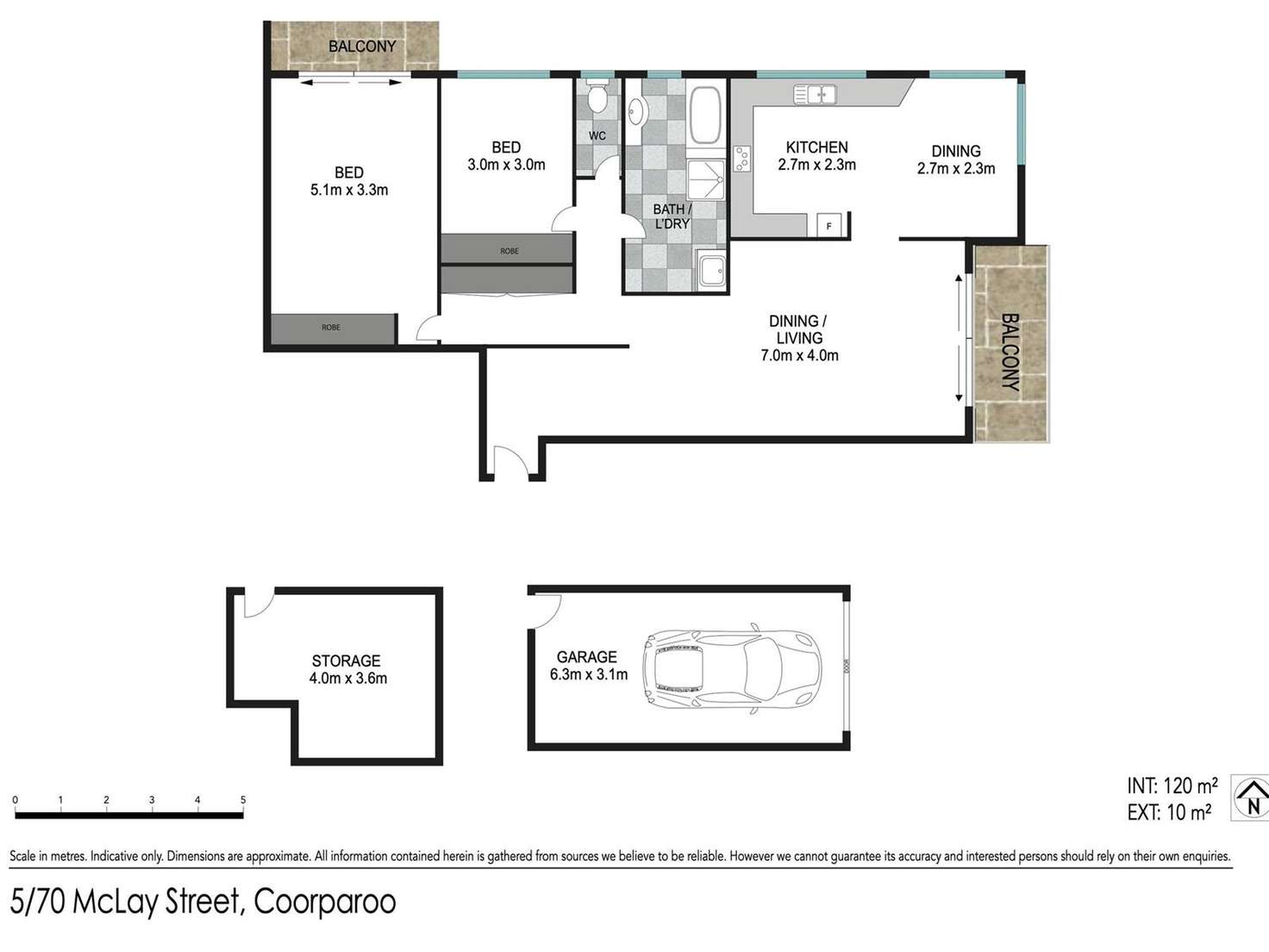 Floorplan of Homely apartment listing, 5/70 McLay Street, Coorparoo QLD 4151