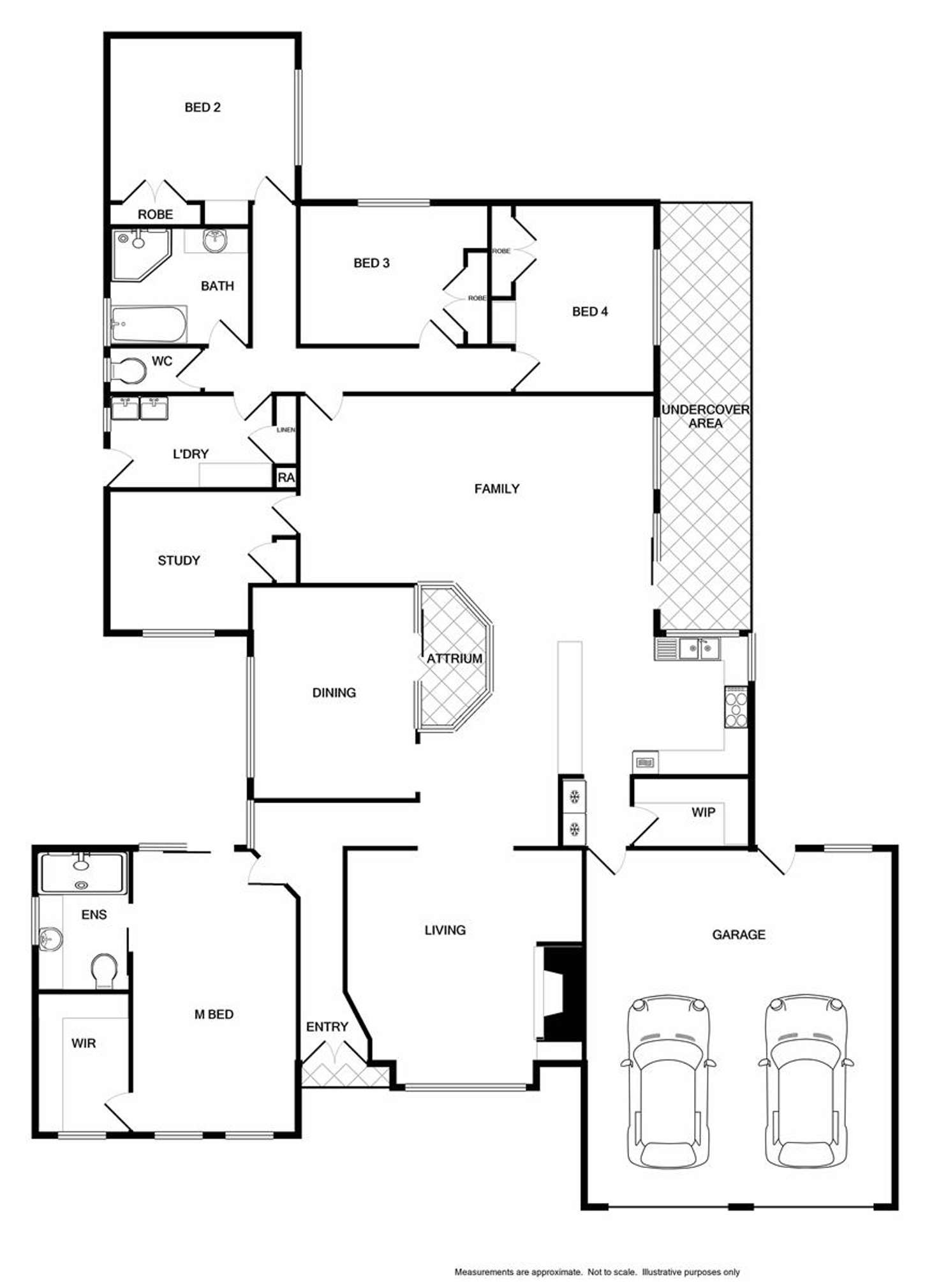 Floorplan of Homely house listing, 14 Kerferd Court, West Wodonga VIC 3690