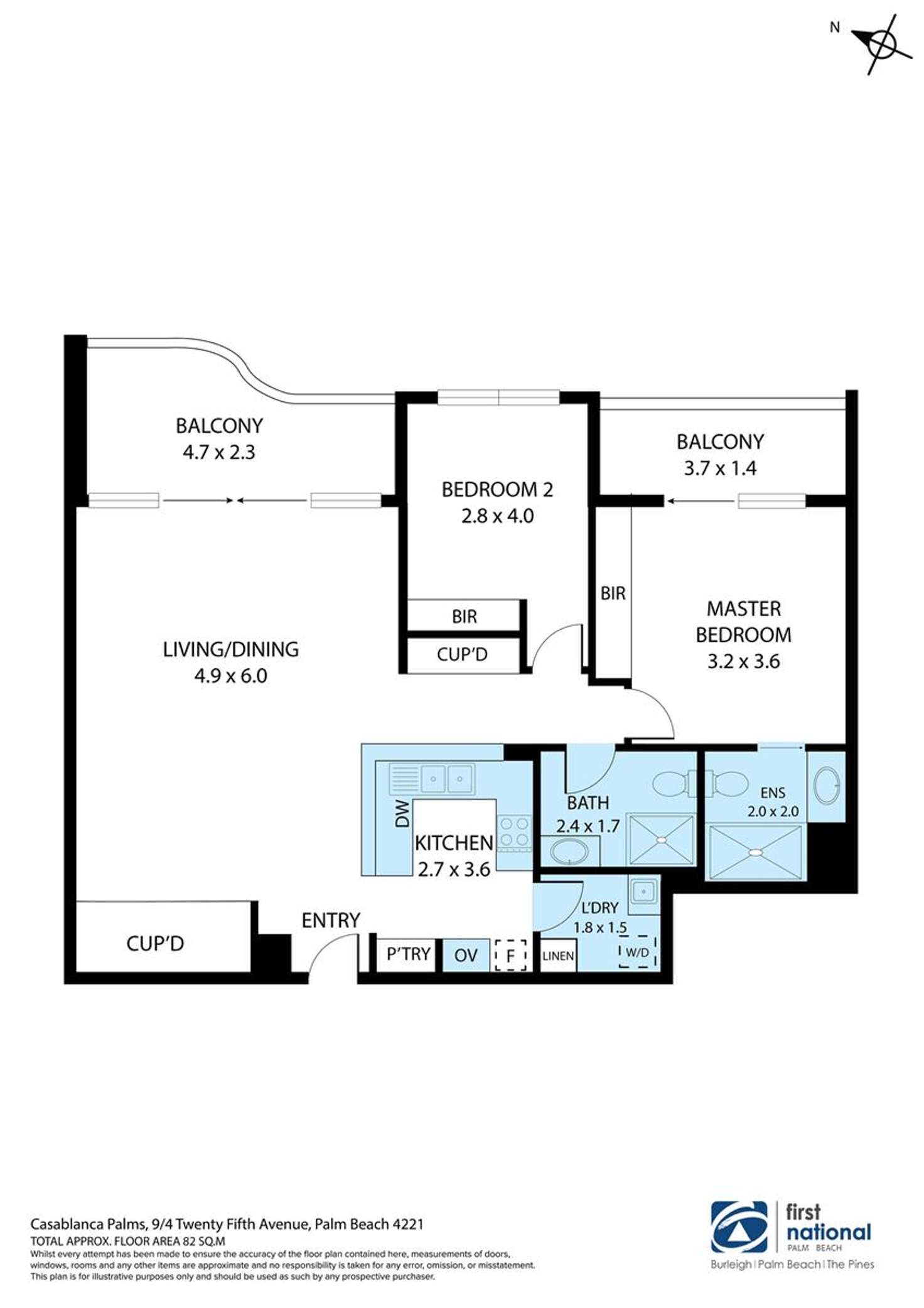 Floorplan of Homely apartment listing, 9/4 Twenty Fifth Avenue, Palm Beach QLD 4221