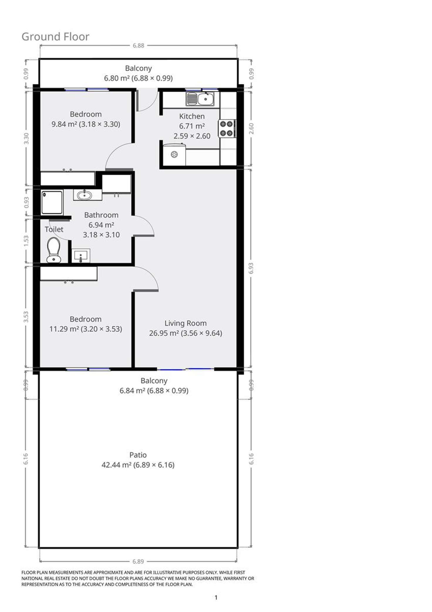 Floorplan of Homely unit listing, 5/56 Huon Creek Road, Wodonga VIC 3690