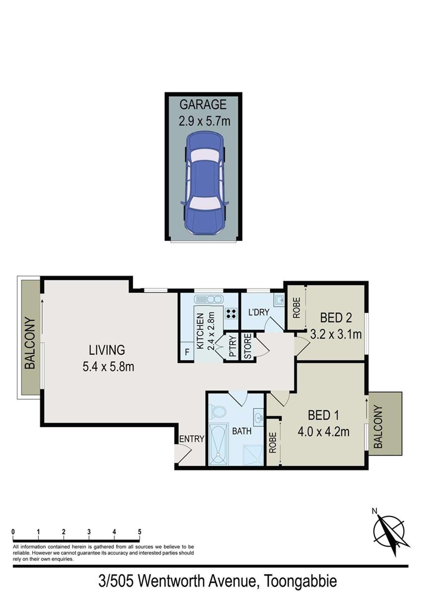 Floorplan of Homely apartment listing, 3/505-507 Wentworth Avenue, Toongabbie NSW 2146