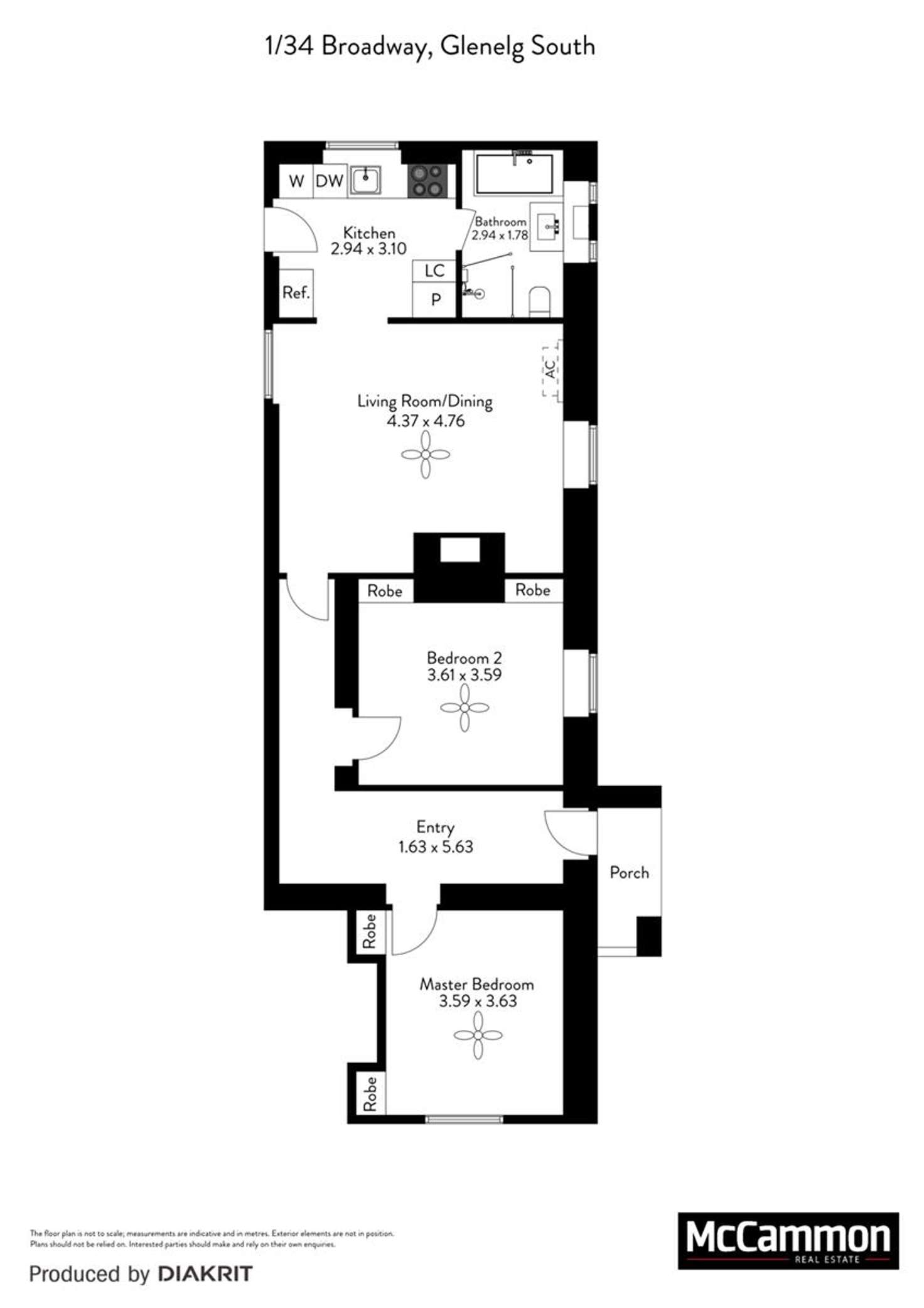 Floorplan of Homely apartment listing, 1/34 Broadway, Glenelg South SA 5045