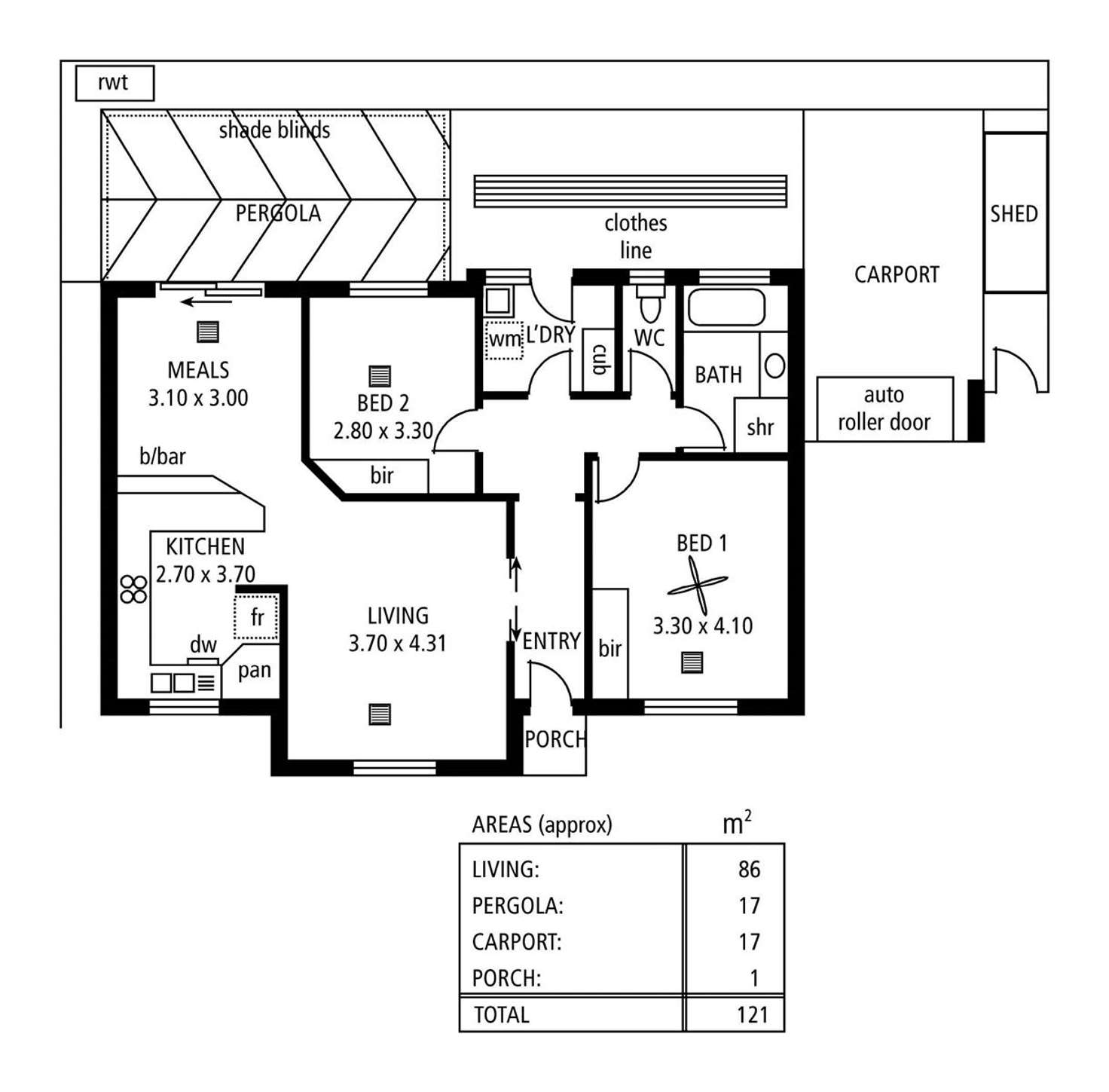 Floorplan of Homely unit listing, 2/5 Braeside Avenue, Holden Hill SA 5088