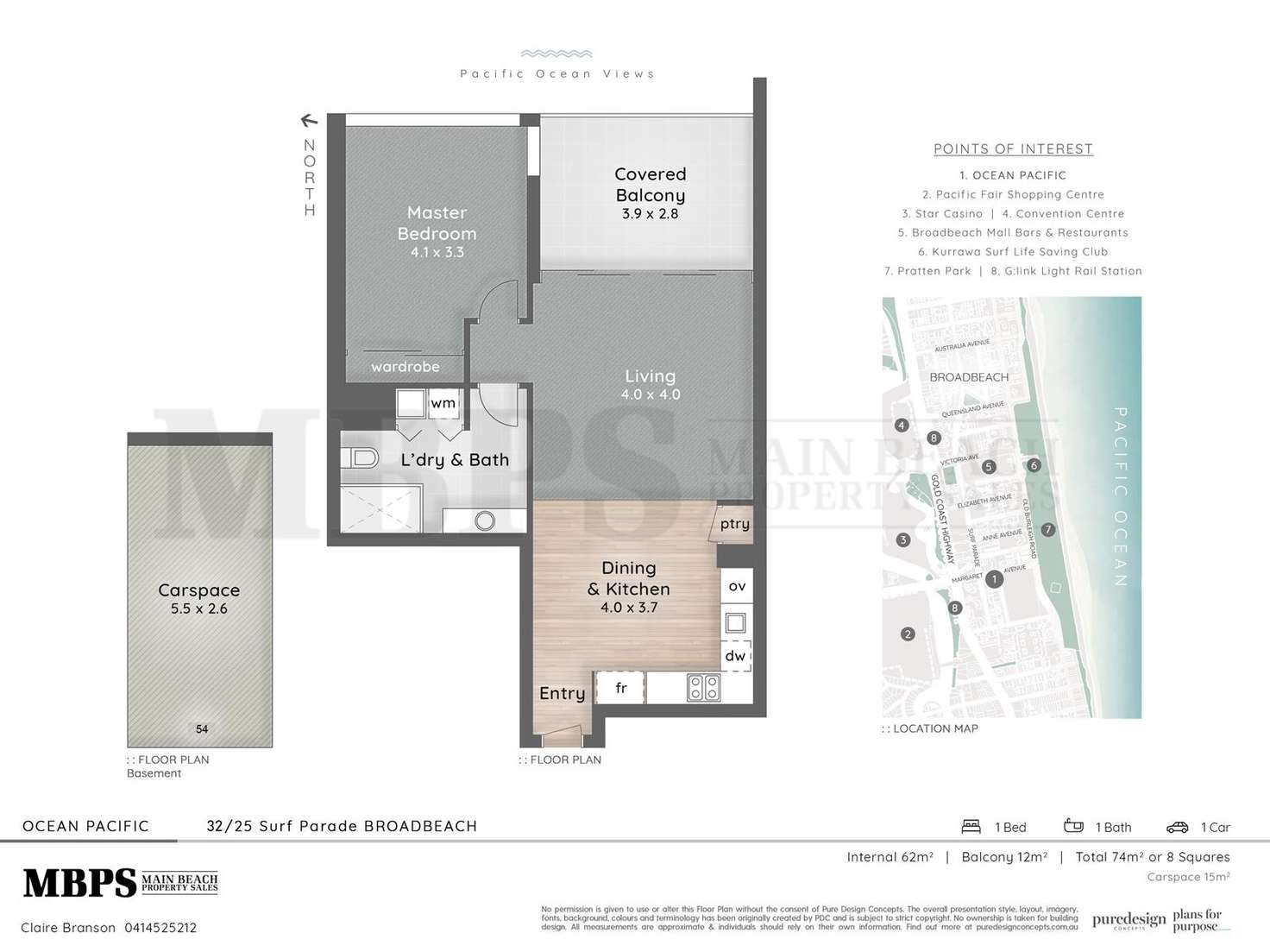 Floorplan of Homely apartment listing, 'OCEAN PACIFIC' 25 Surf Parade, Broadbeach QLD 4218