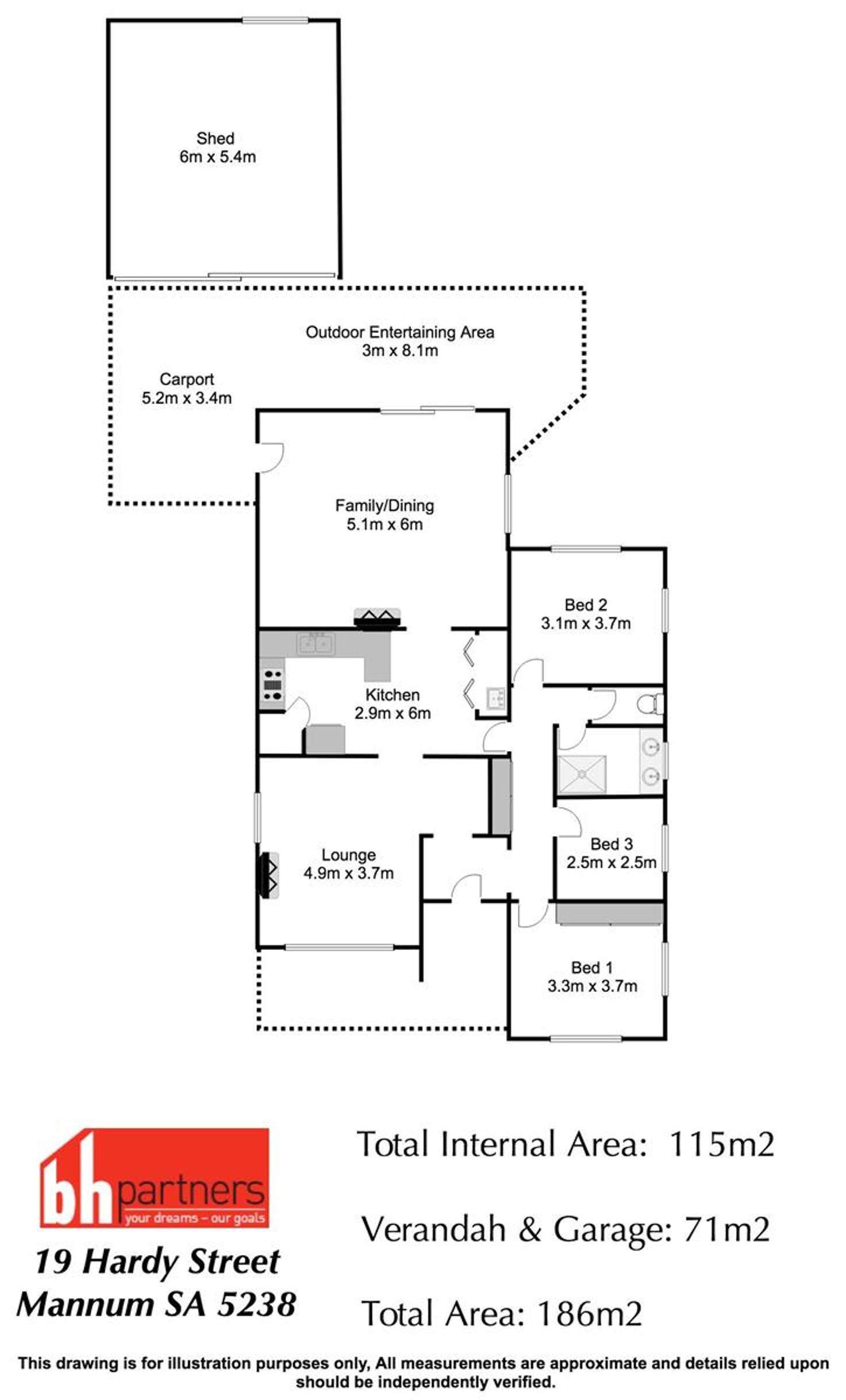 Floorplan of Homely house listing, 19 Hardy Street, Mannum SA 5238