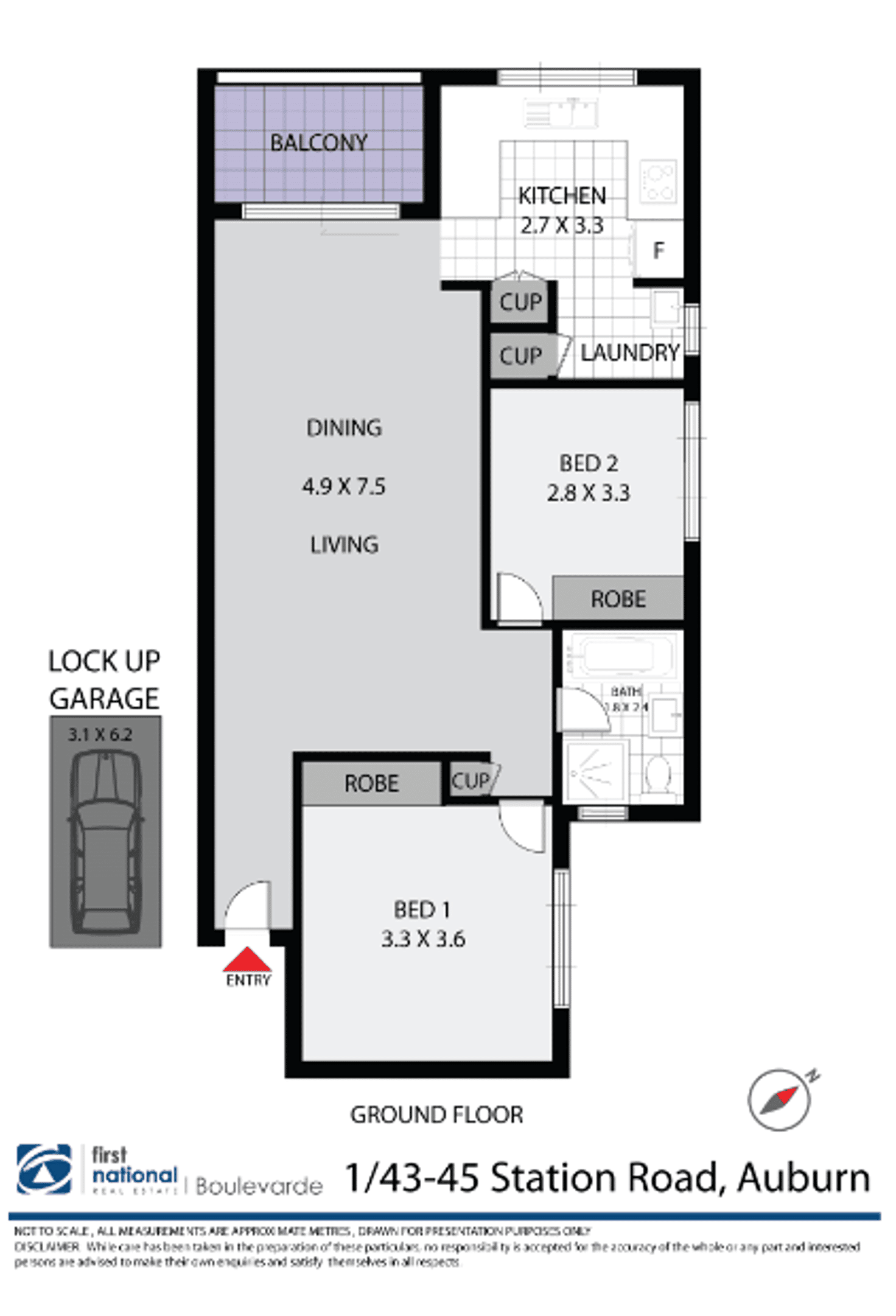 Floorplan of Homely apartment listing, 1/43 Station Road, Auburn NSW 2144