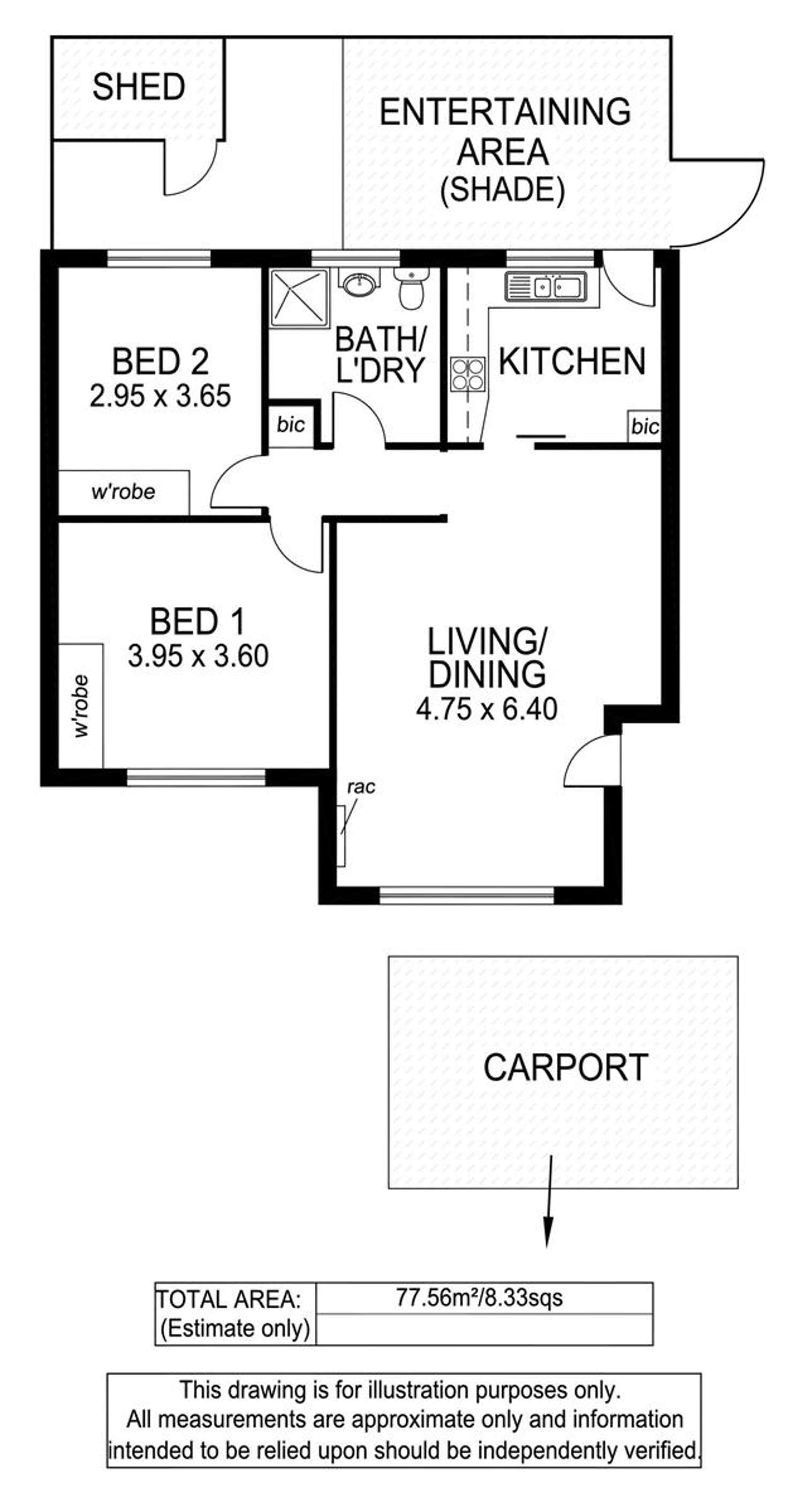 Floorplan of Homely unit listing, 3/421 Cross Road, Edwardstown SA 5039