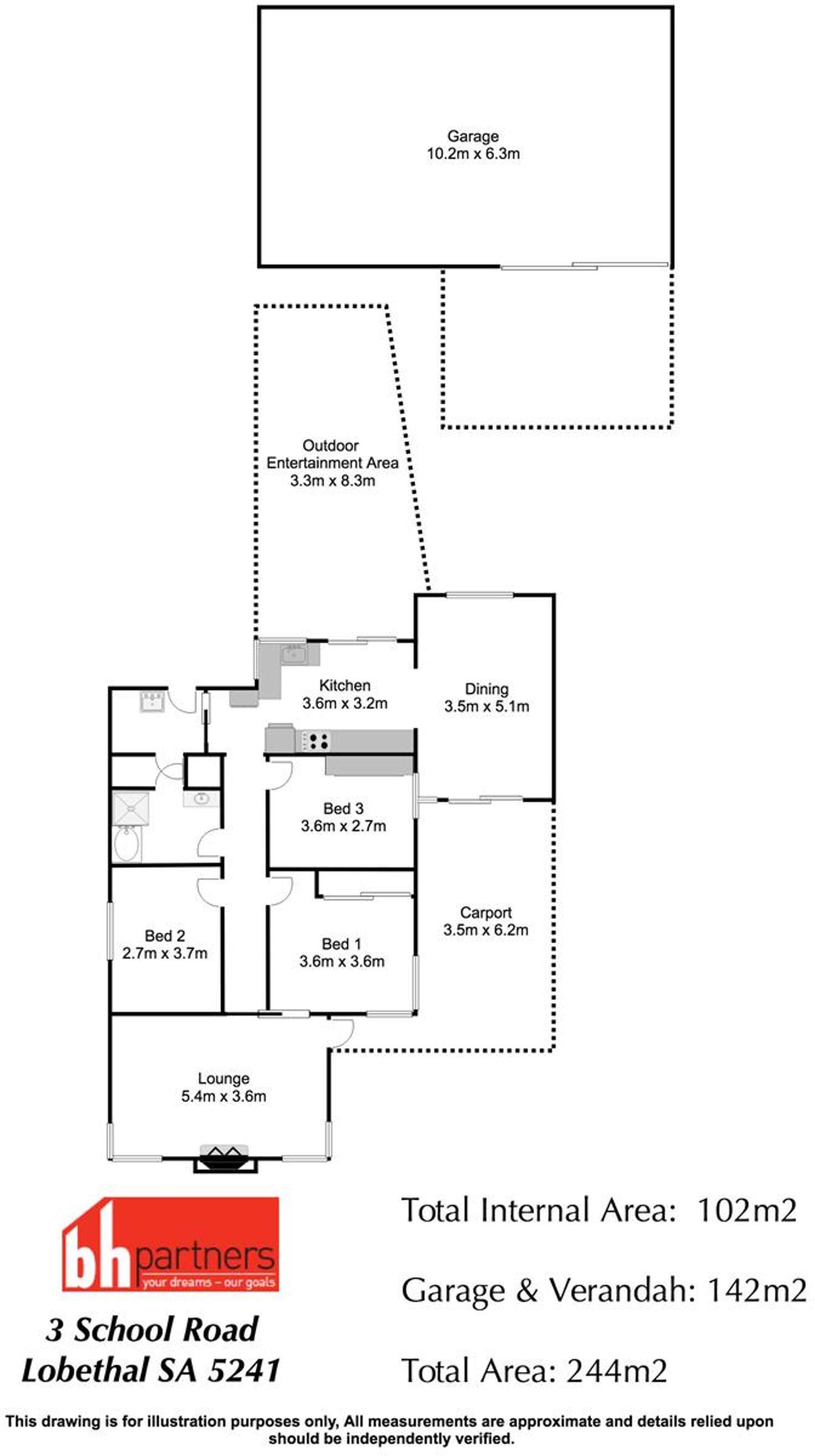 Floorplan of Homely house listing, 3 School Road, Lobethal SA 5241