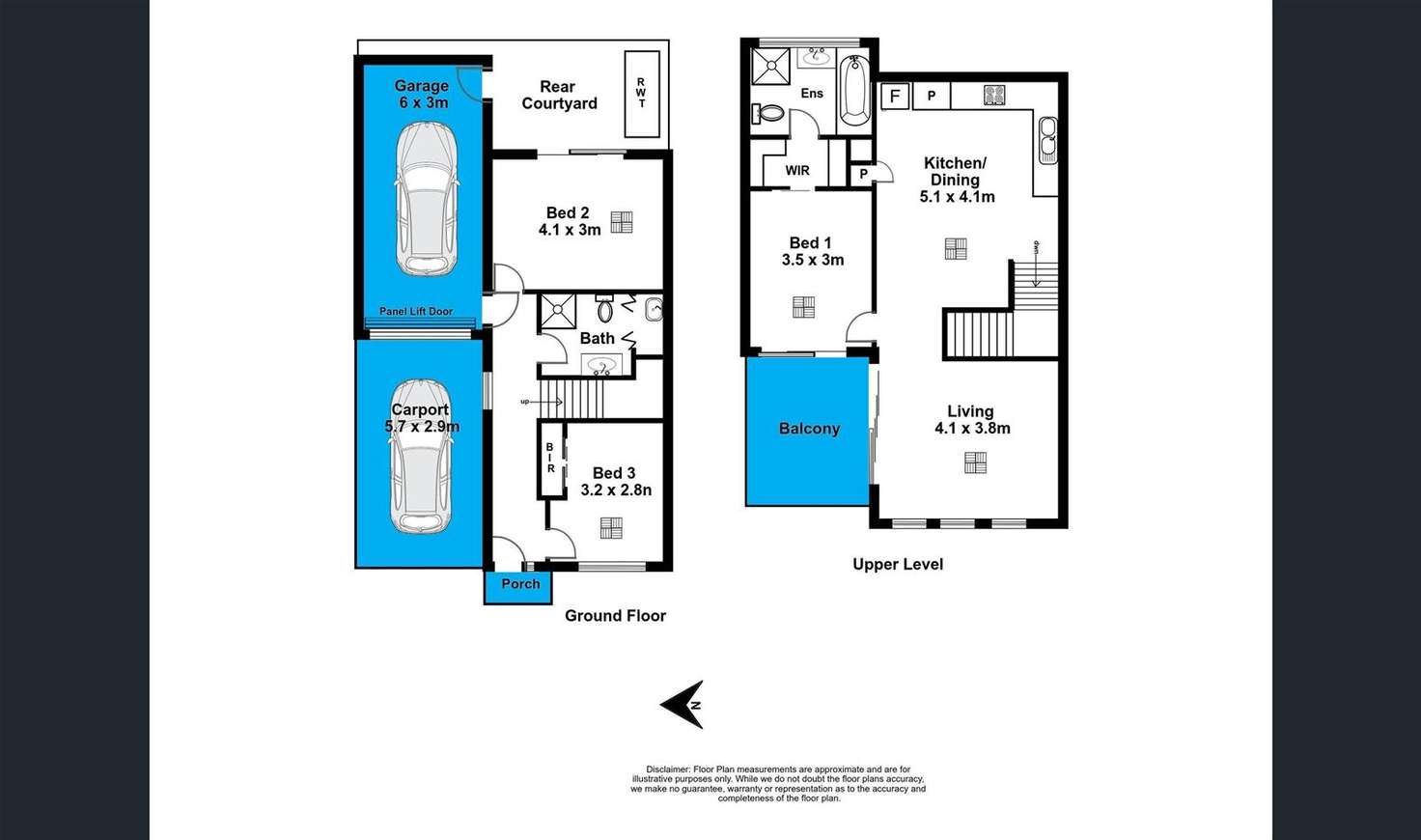 Floorplan of Homely townhouse listing, 3/95 Grange Road, Allenby Gardens SA 5009