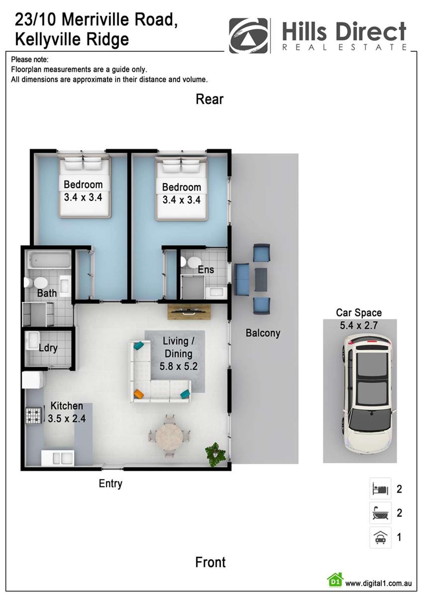 Floorplan of Homely apartment listing, 23/10 Merriville Road, Kellyville Ridge NSW 2155