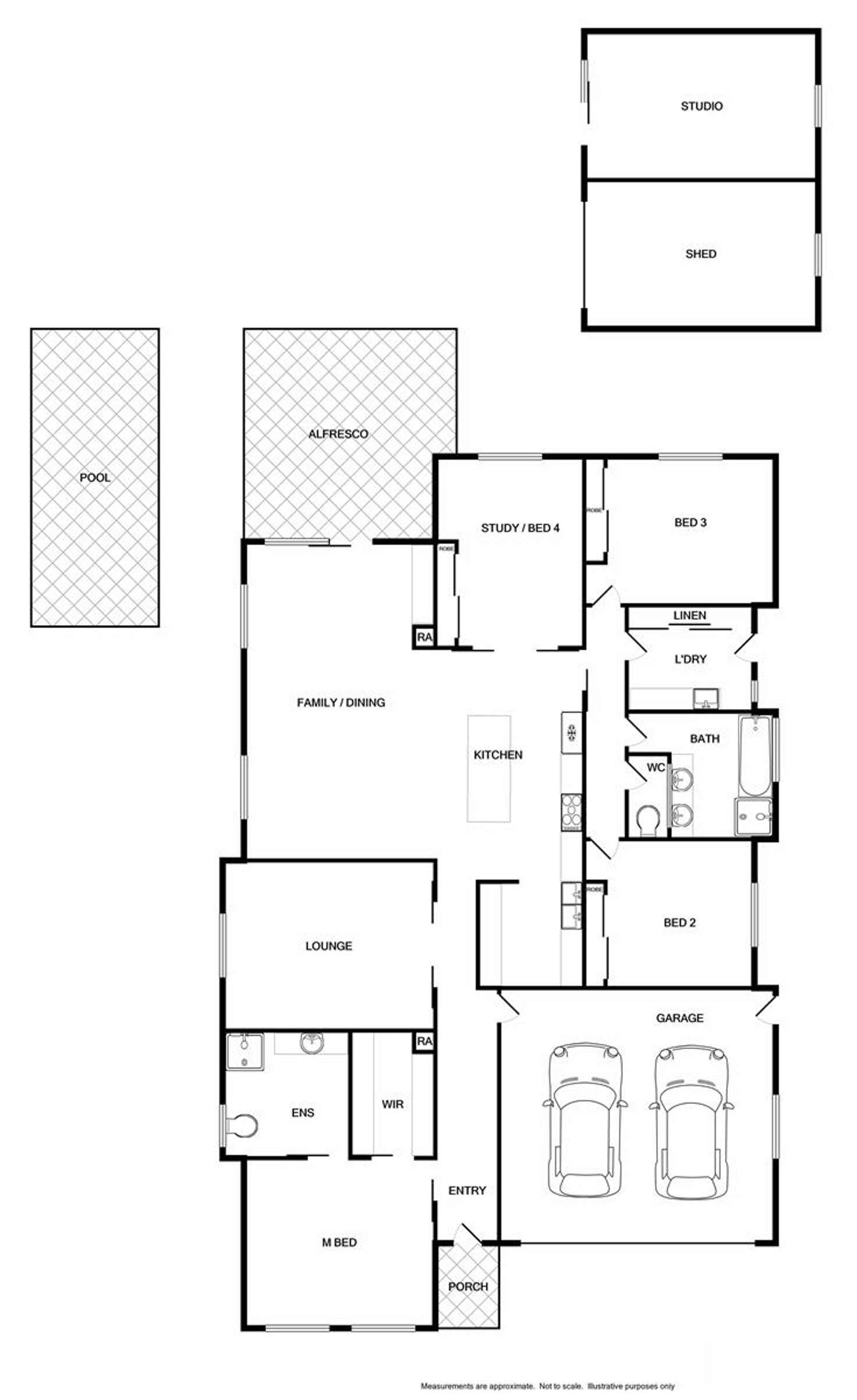 Floorplan of Homely house listing, 1 Chester Circuit, Wodonga VIC 3690