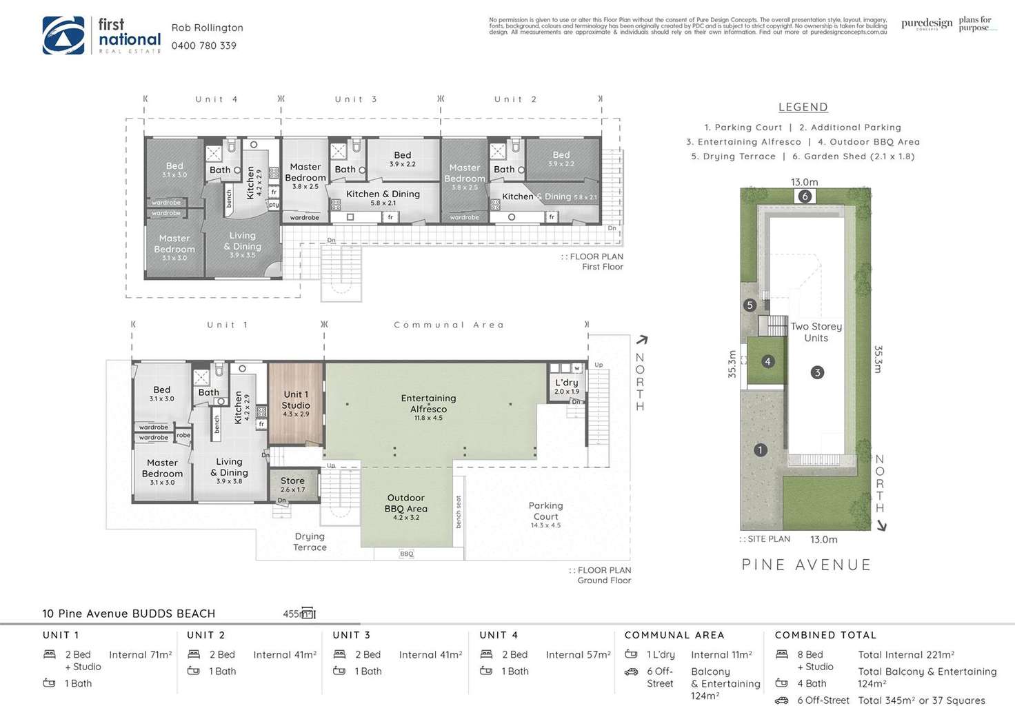 Floorplan of Homely blockOfUnits listing, 10 Pine Avenue, Surfers Paradise QLD 4217