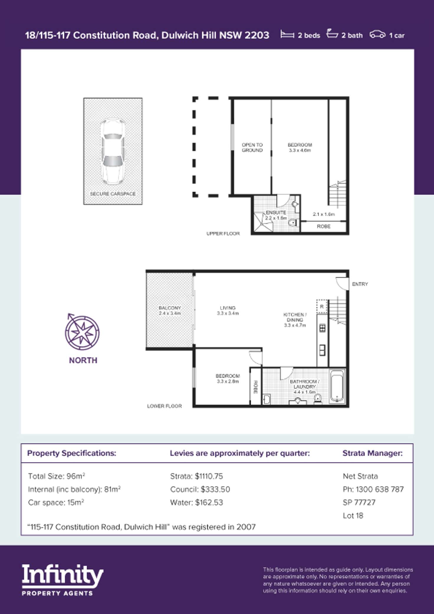 Floorplan of Homely apartment listing, 18/115-117 Constitution Road, Dulwich Hill NSW 2203