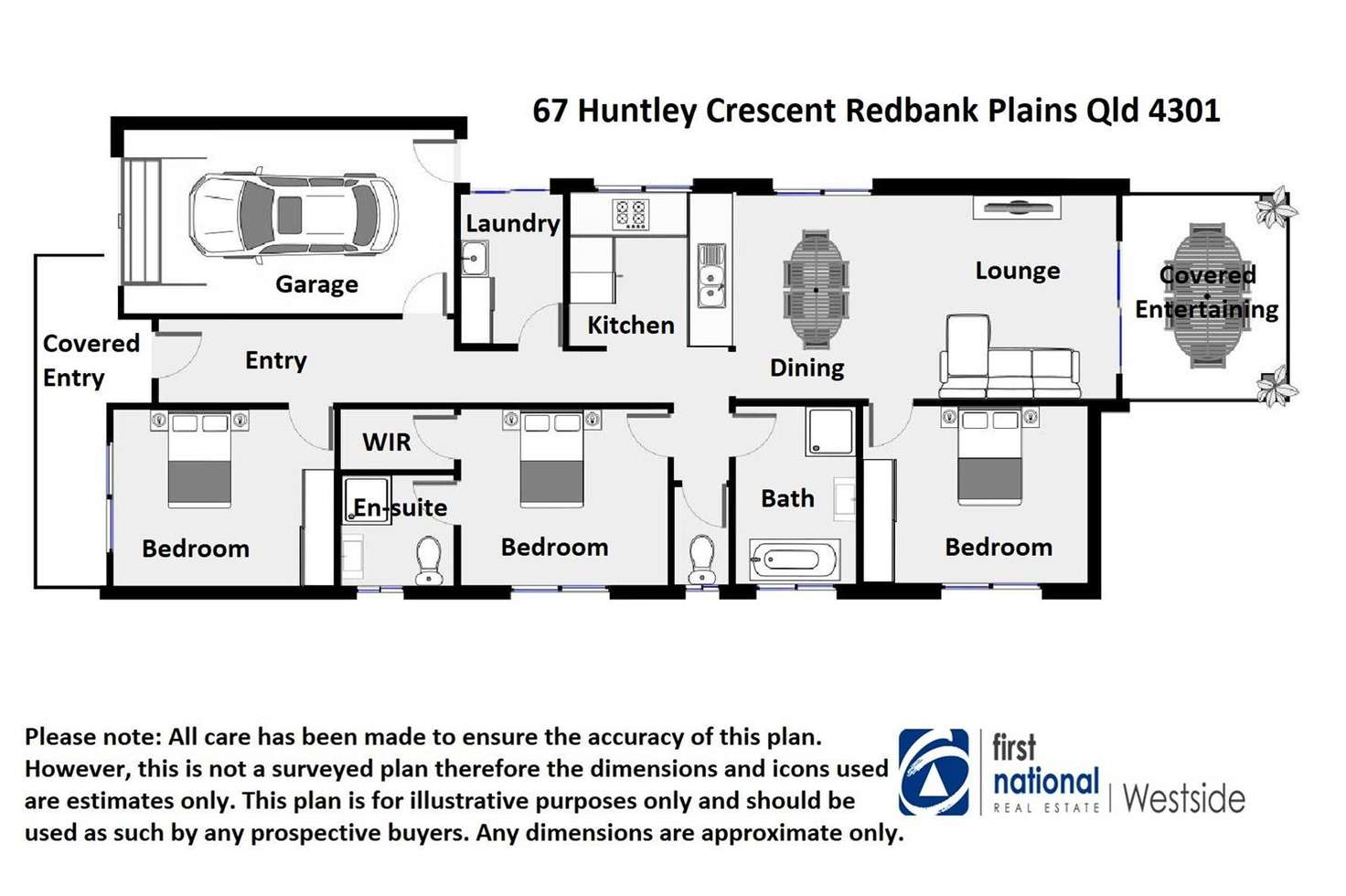 Floorplan of Homely house listing, 67 Huntley Crescent, Redbank Plains QLD 4301