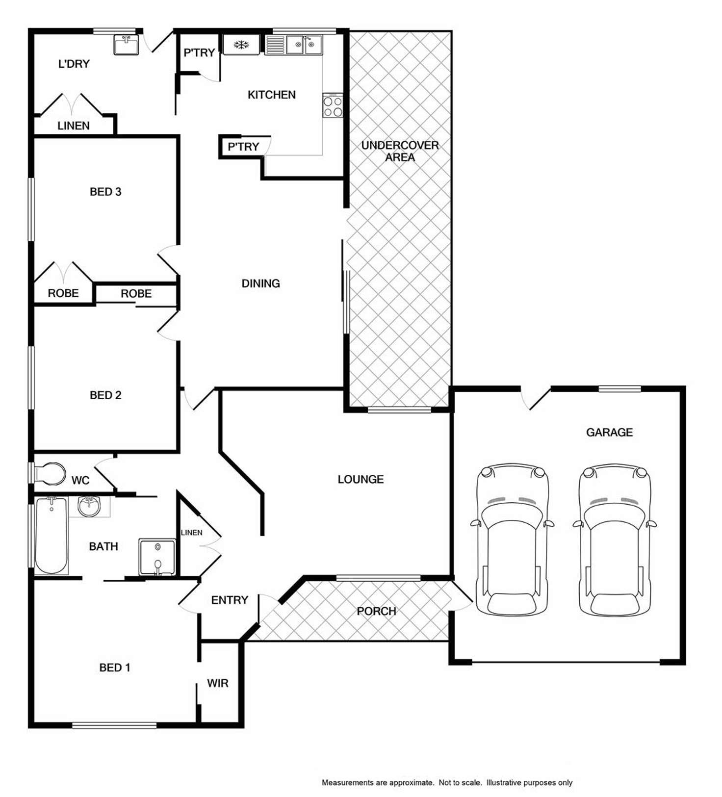 Floorplan of Homely house listing, 8 Francis Court, Wodonga VIC 3690