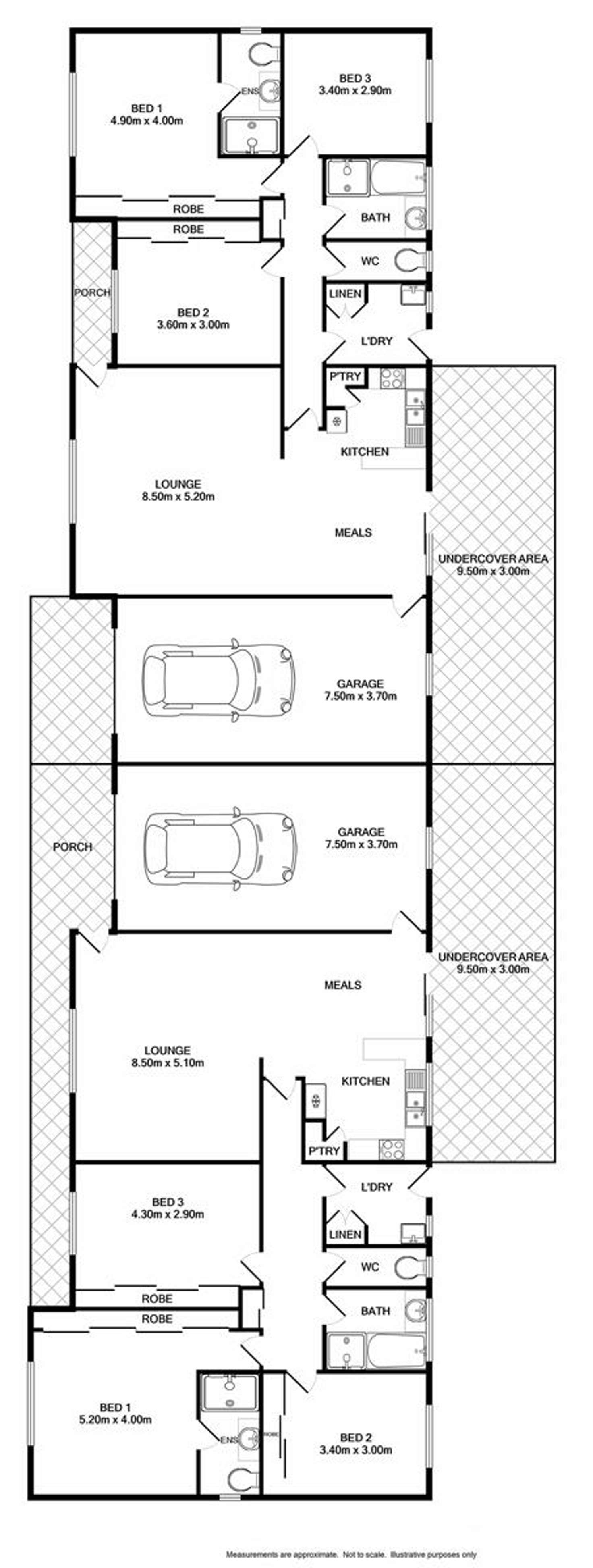 Floorplan of Homely villa listing, 110 Lawrence Street, Wodonga VIC 3690