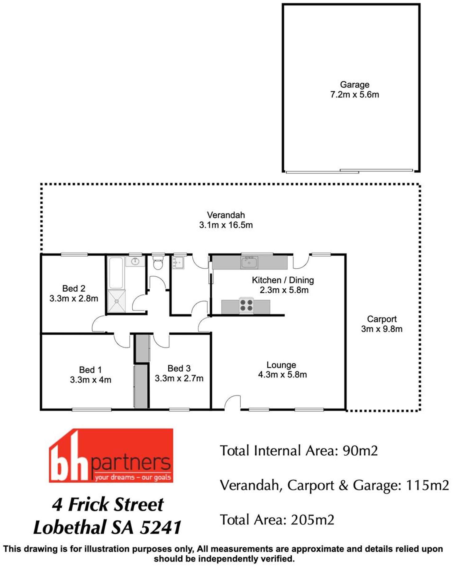Floorplan of Homely house listing, 4 Frick Street, Lobethal SA 5241