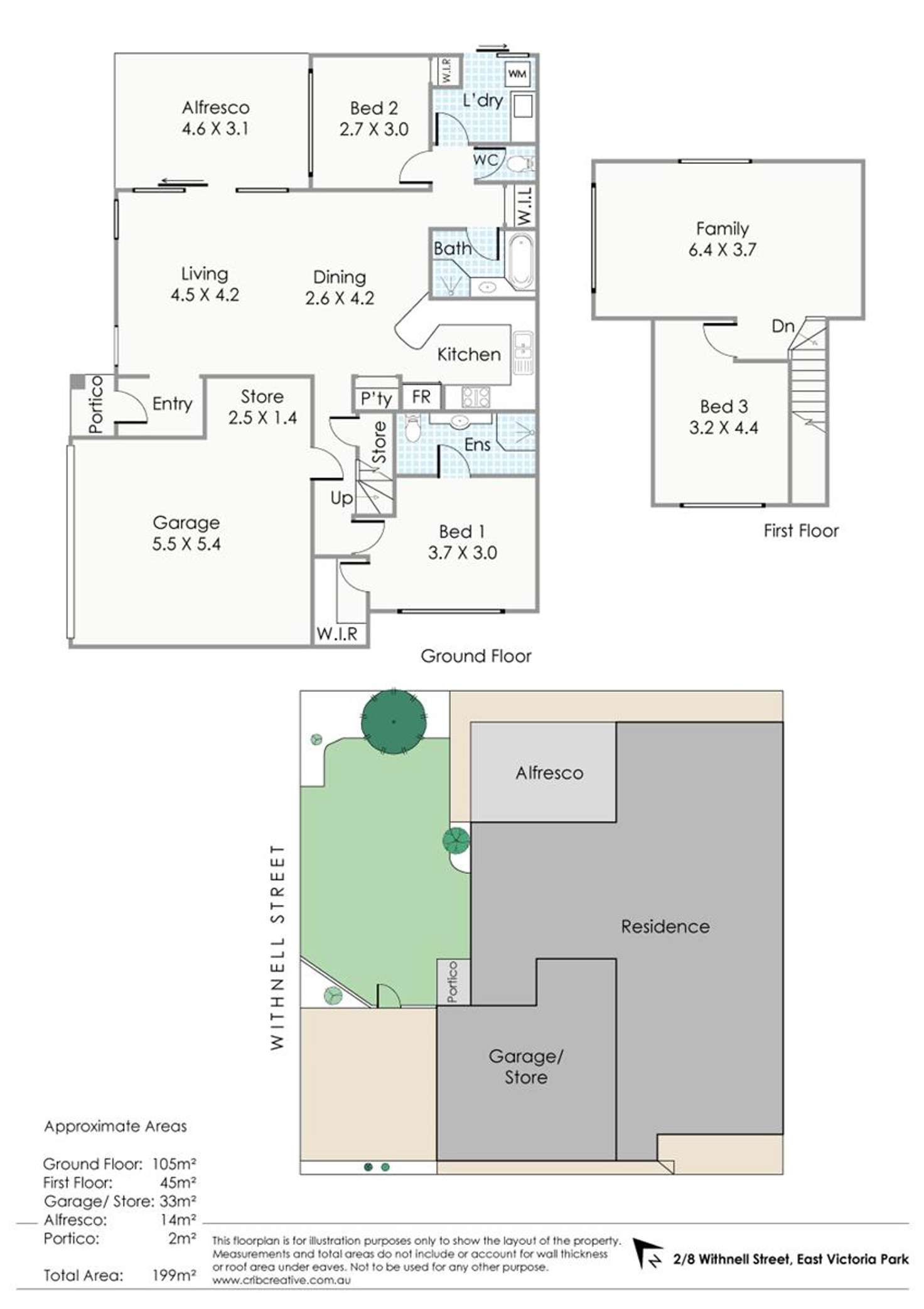 Floorplan of Homely townhouse listing, 2/8 Withnell Street, East Victoria Park WA 6101