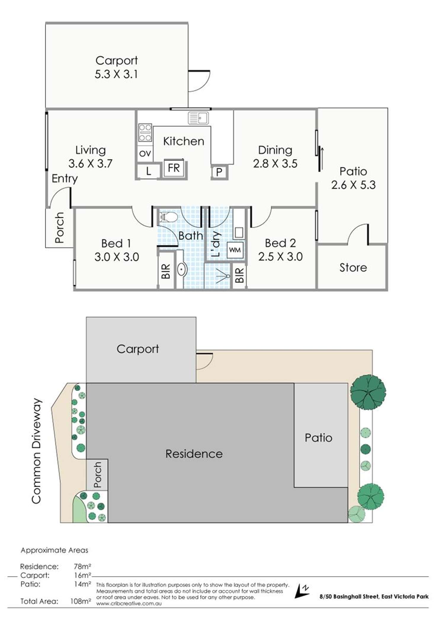 Floorplan of Homely villa listing, 8/50 Basinghall Street, East Victoria Park WA 6101