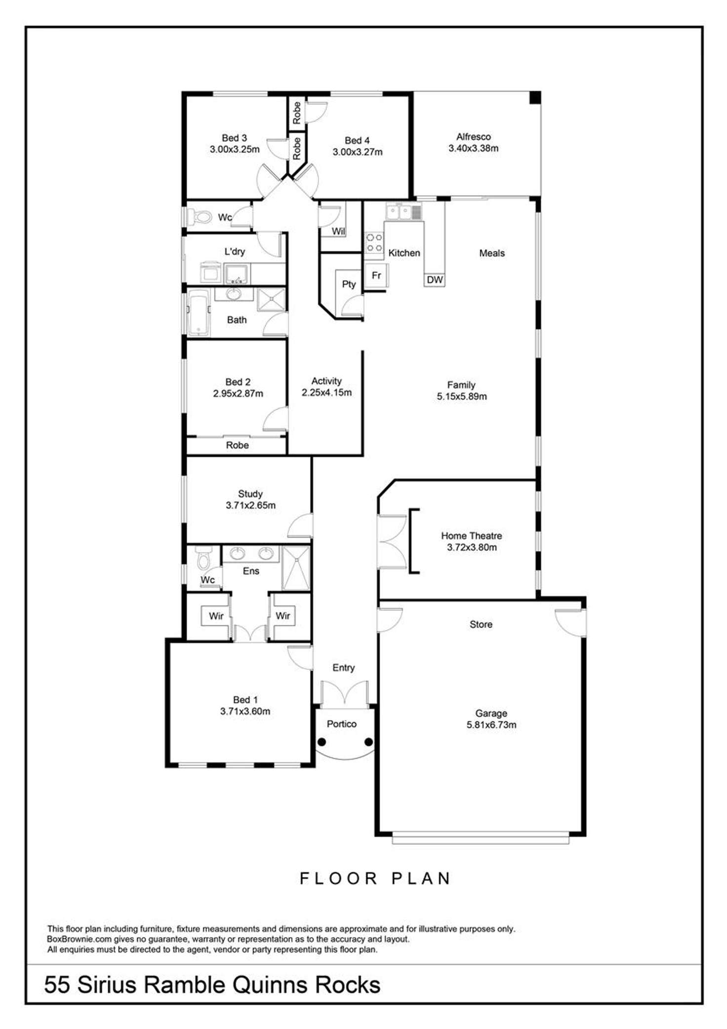 Floorplan of Homely house listing, 55 Sirius Ramble, Quinns Rocks WA 6030