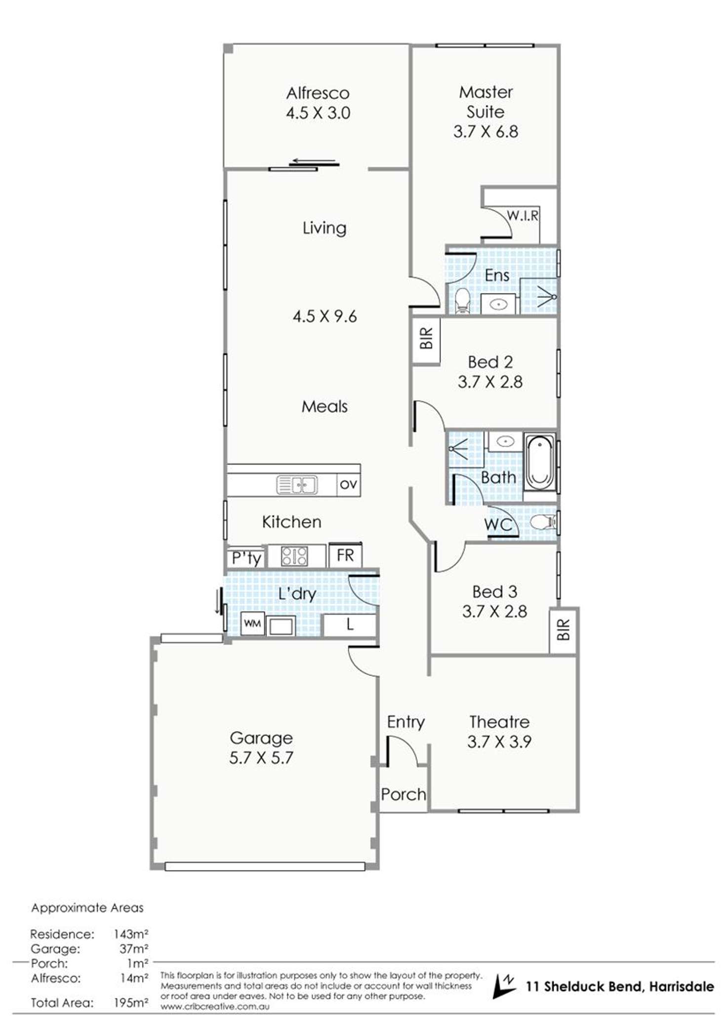 Floorplan of Homely house listing, 11 Shelduck Bend, Harrisdale WA 6112