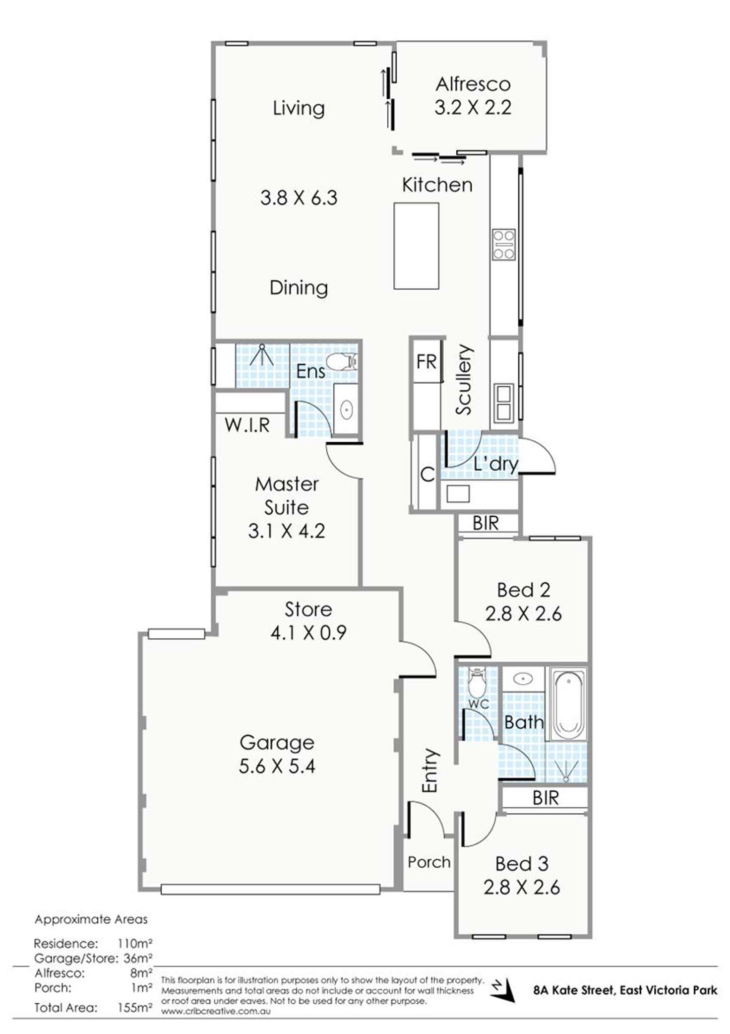 Floorplan of Homely house listing, 8A Kate Street, East Victoria Park WA 6101