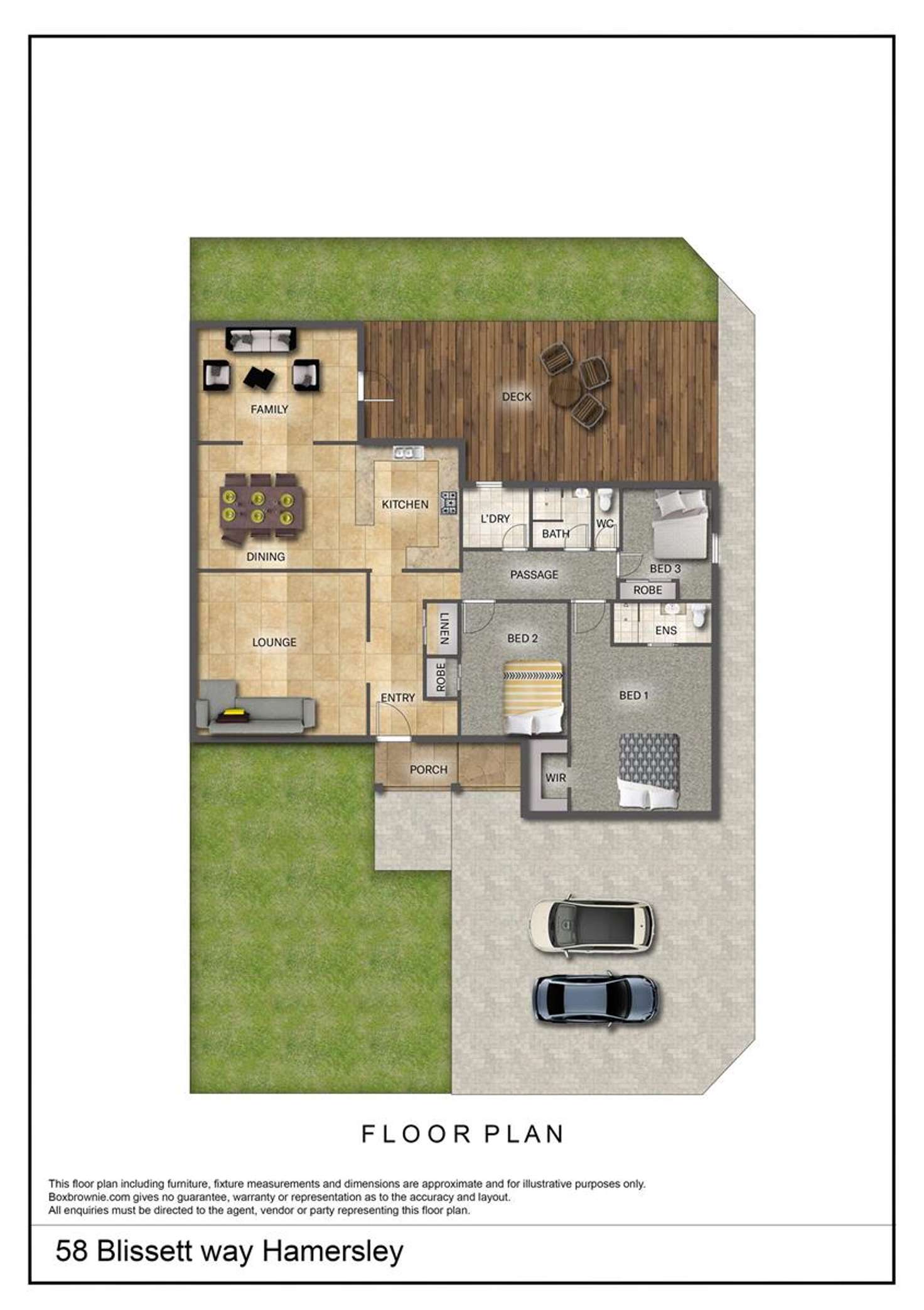 Floorplan of Homely house listing, 58 Blissett Way, Hamersley WA 6022