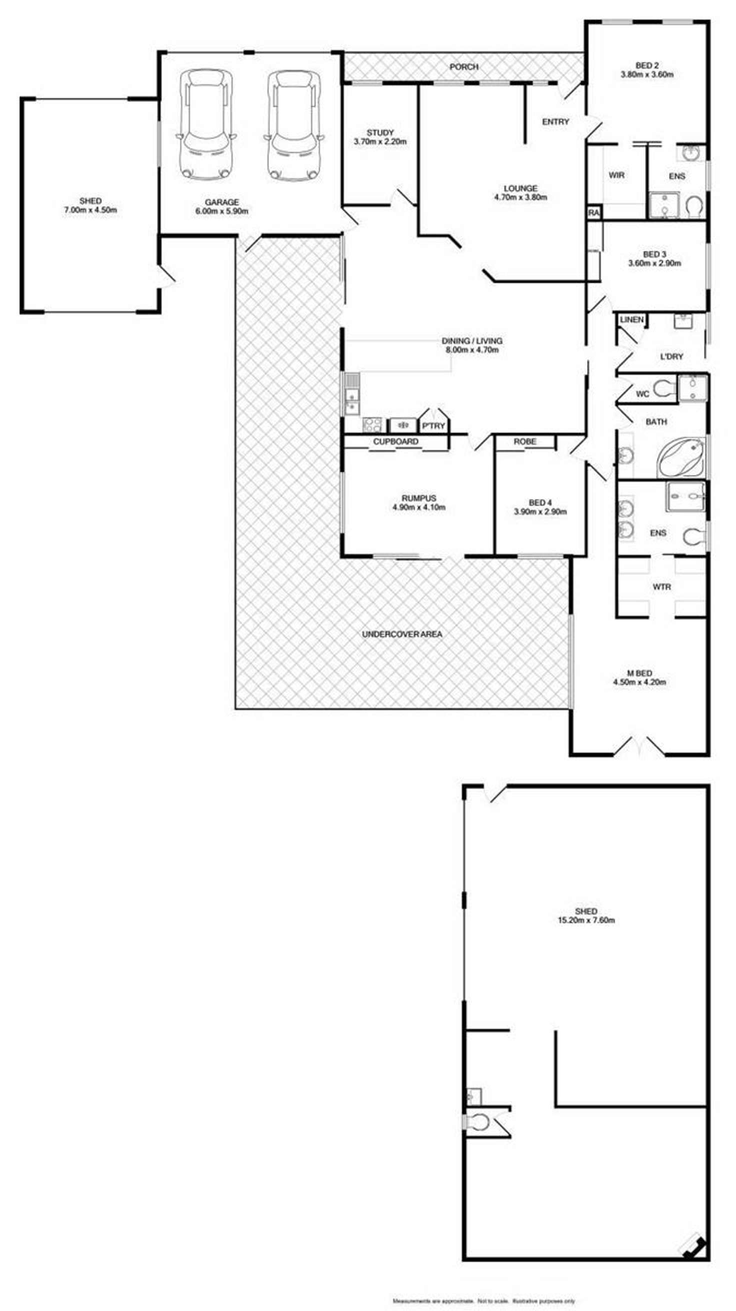 Floorplan of Homely house listing, 14 Carnoustie Avenue, West Wodonga VIC 3690