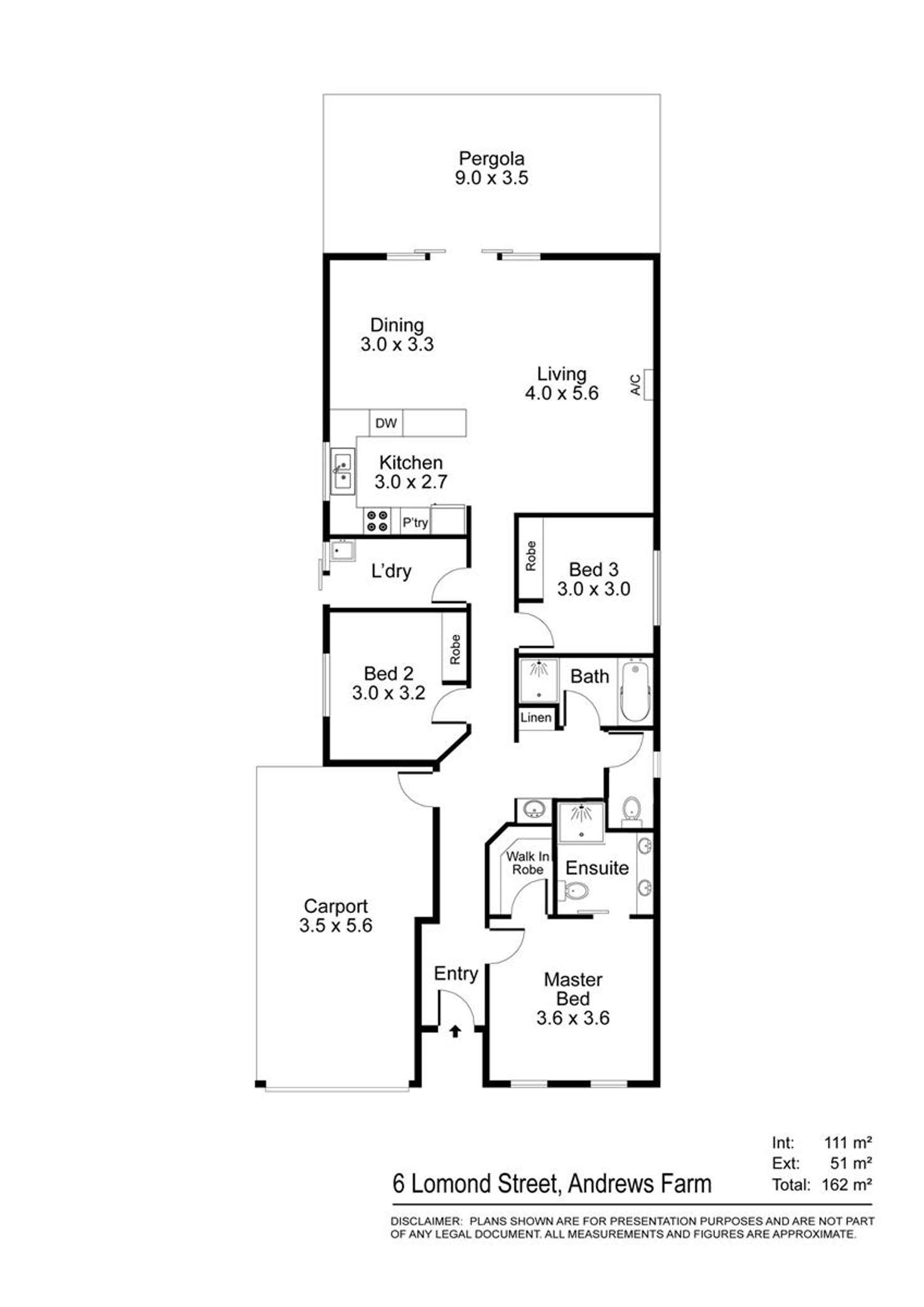 Floorplan of Homely house listing, 6 Lomond Street, Andrews Farm SA 5114