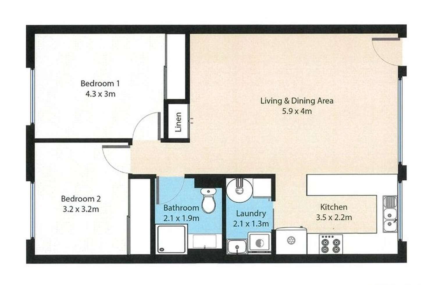 Floorplan of Homely apartment listing, 13/39 Short Street, Forster NSW 2428