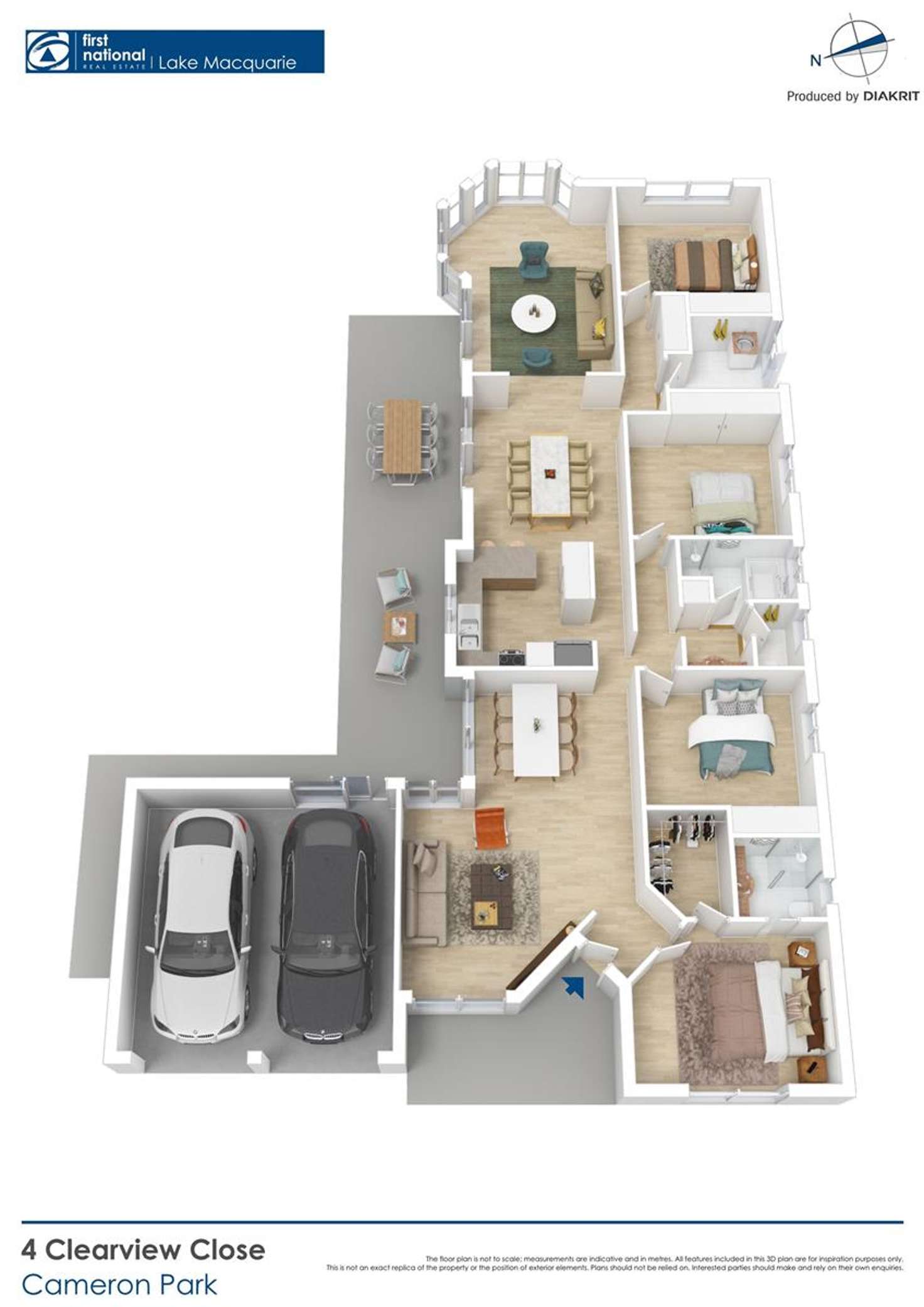 Floorplan of Homely house listing, 4 Clearview Close, Cameron Park NSW 2285