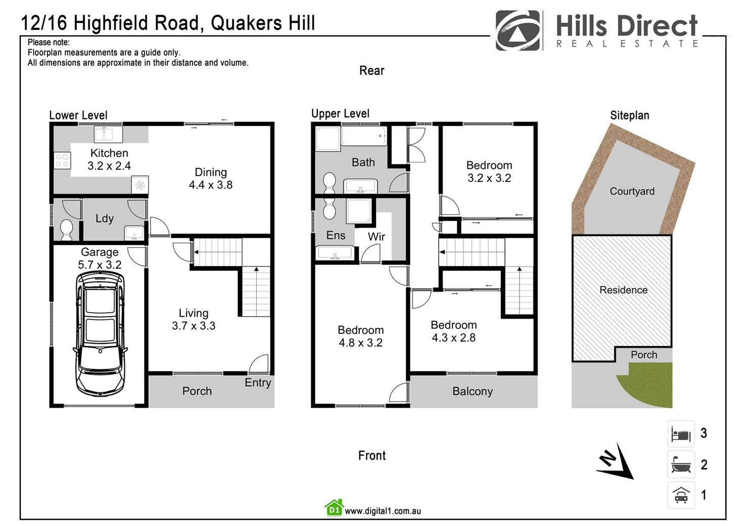 Floorplan of Homely townhouse listing, 12/16 Highfield Road, Quakers Hill NSW 2763