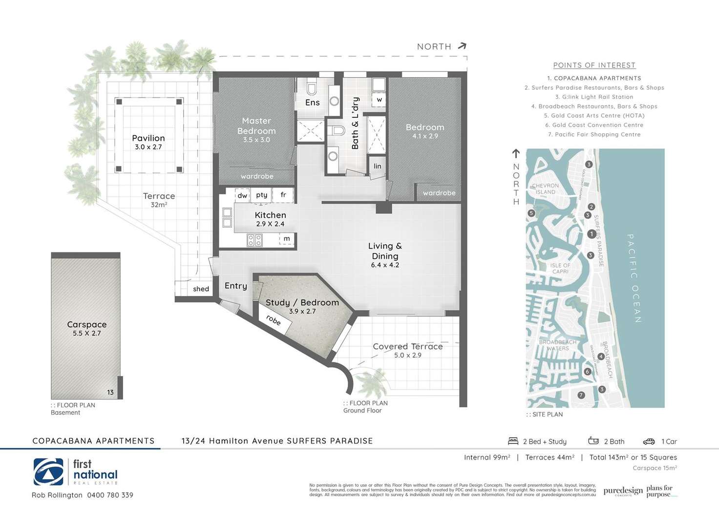 Floorplan of Homely apartment listing, 13/24 Hamilton Avenue, Surfers Paradise QLD 4217